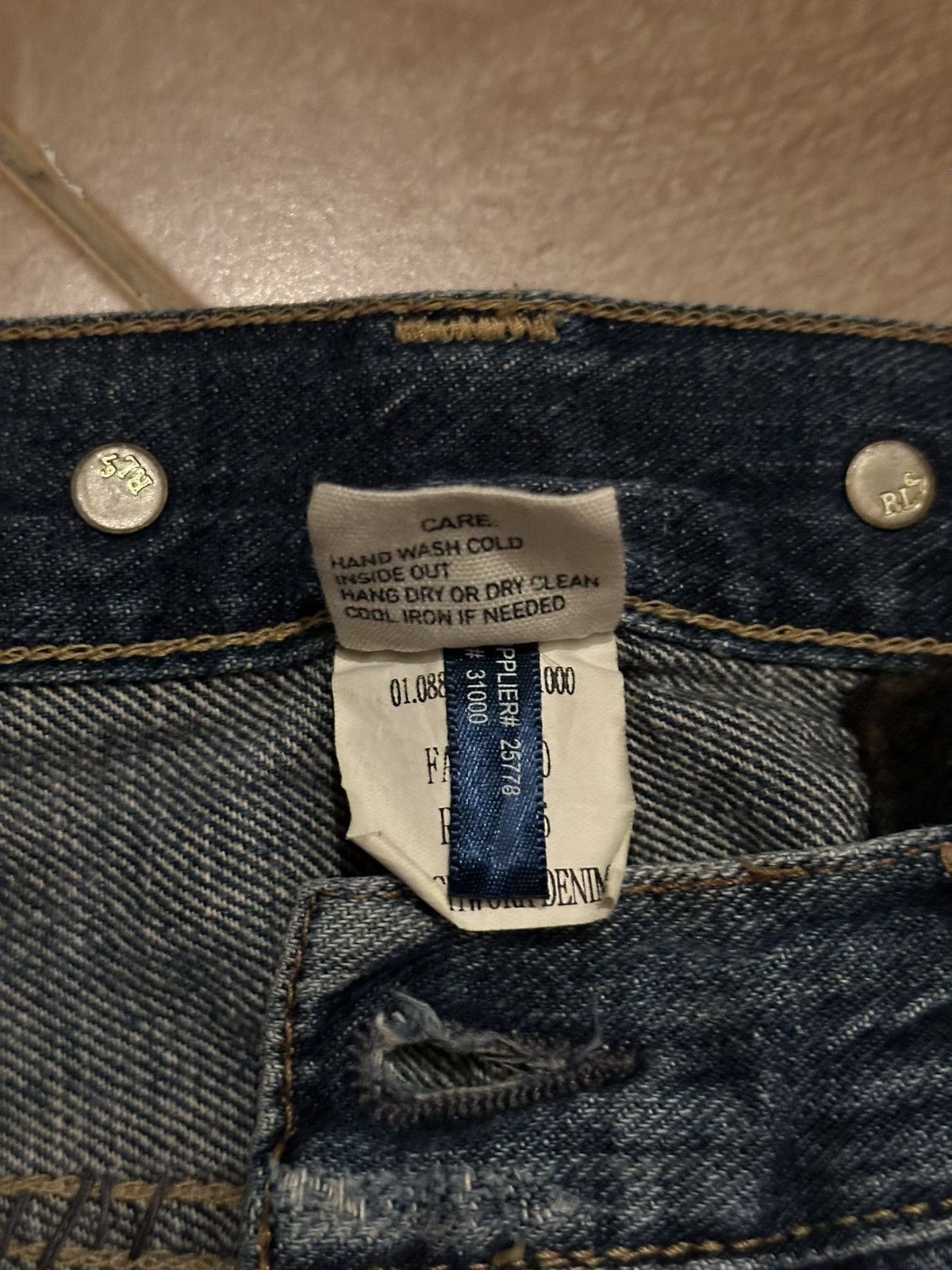 CLOT × Polo Ralph Lauren Polo Ralph Lauren Patchwork Distressed Jeans Size US 32 / EU 48 - 6 Thumbnail