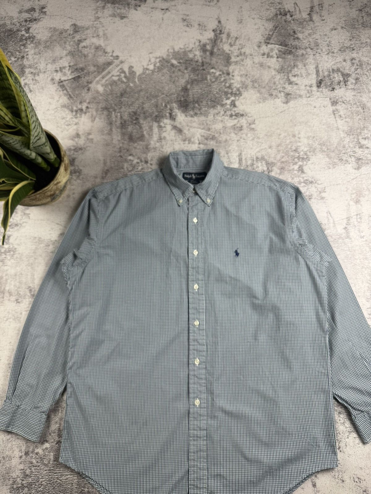 Polo Ralph Lauren Polo Ralph Lauren Blake Medium Size Button Checked Collar LongSleeve Shirt Size US M / EU 48-50 / 2 - 4 Thumbnail