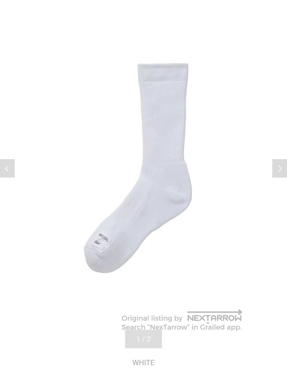 Visvim visvim achilles socks in navy and white. Size ONE SIZE - 6 Thumbnail