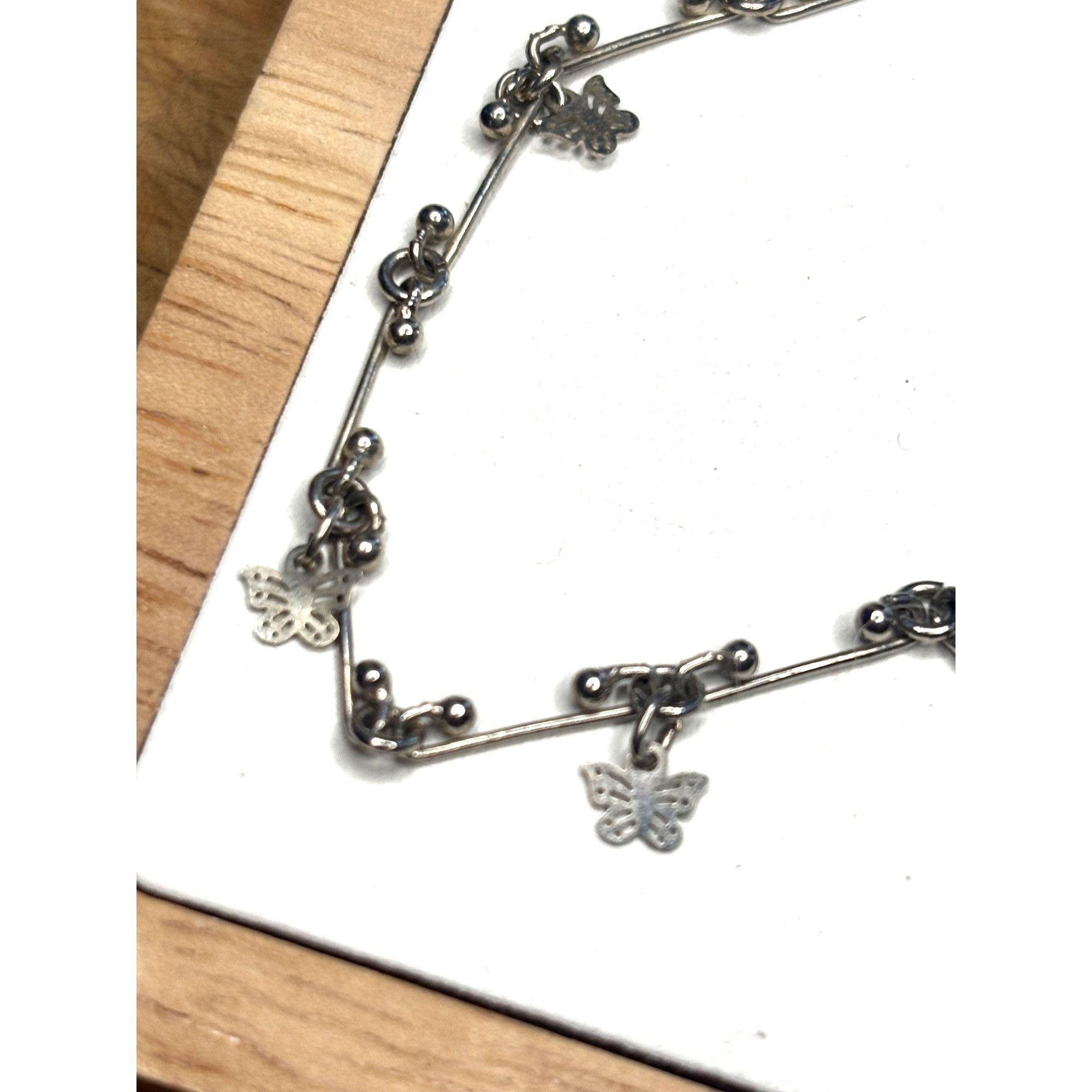 Other Silver Butterfly Charm Anklet With Adjustable Chain For Wome Size ONE SIZE - 5 Thumbnail