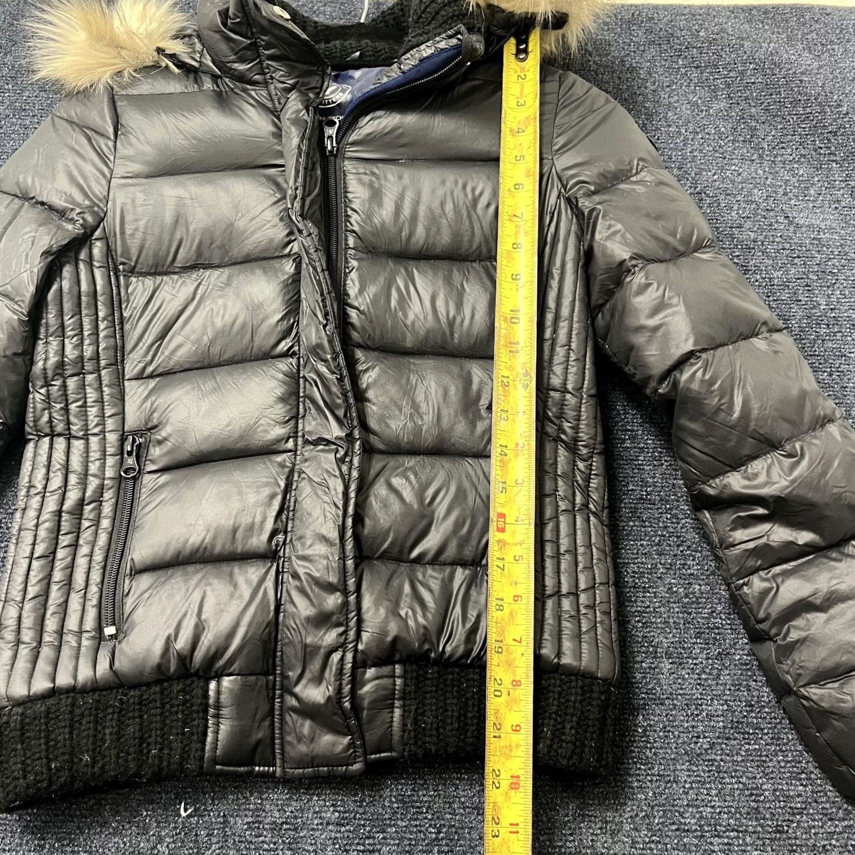 American Eagle Outfitters American Eagle Outfitters XS Puffer Down Jacket Gray Faux Fur Hood Fall Winter Coat Size XS / US 0-2 / IT 36-38 - 7 Thumbnail