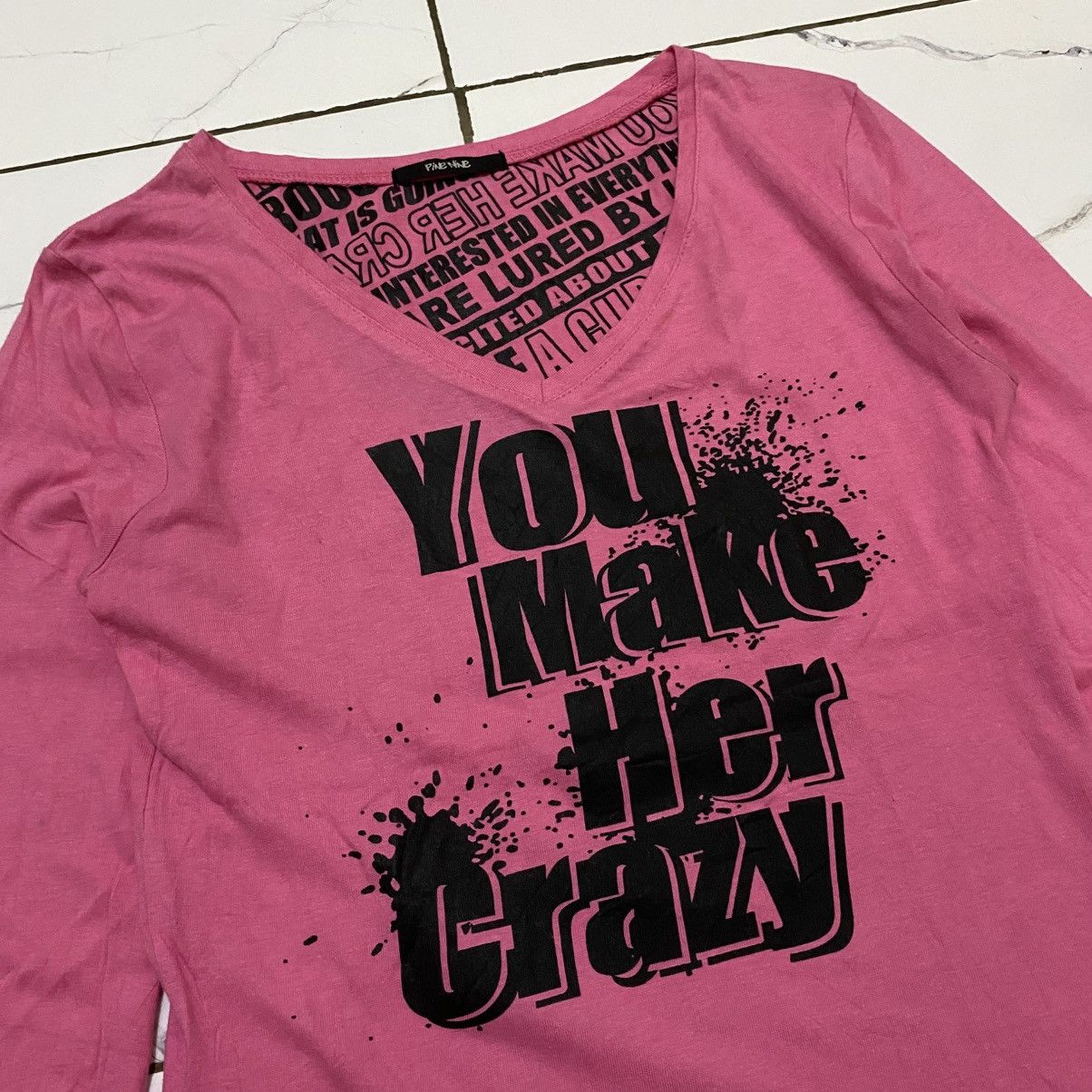 Japanese Brand 2000s Pine Nine “You Make Her Crazy” Longsleeve Size L / US 10 / IT 46 - 3 Thumbnail