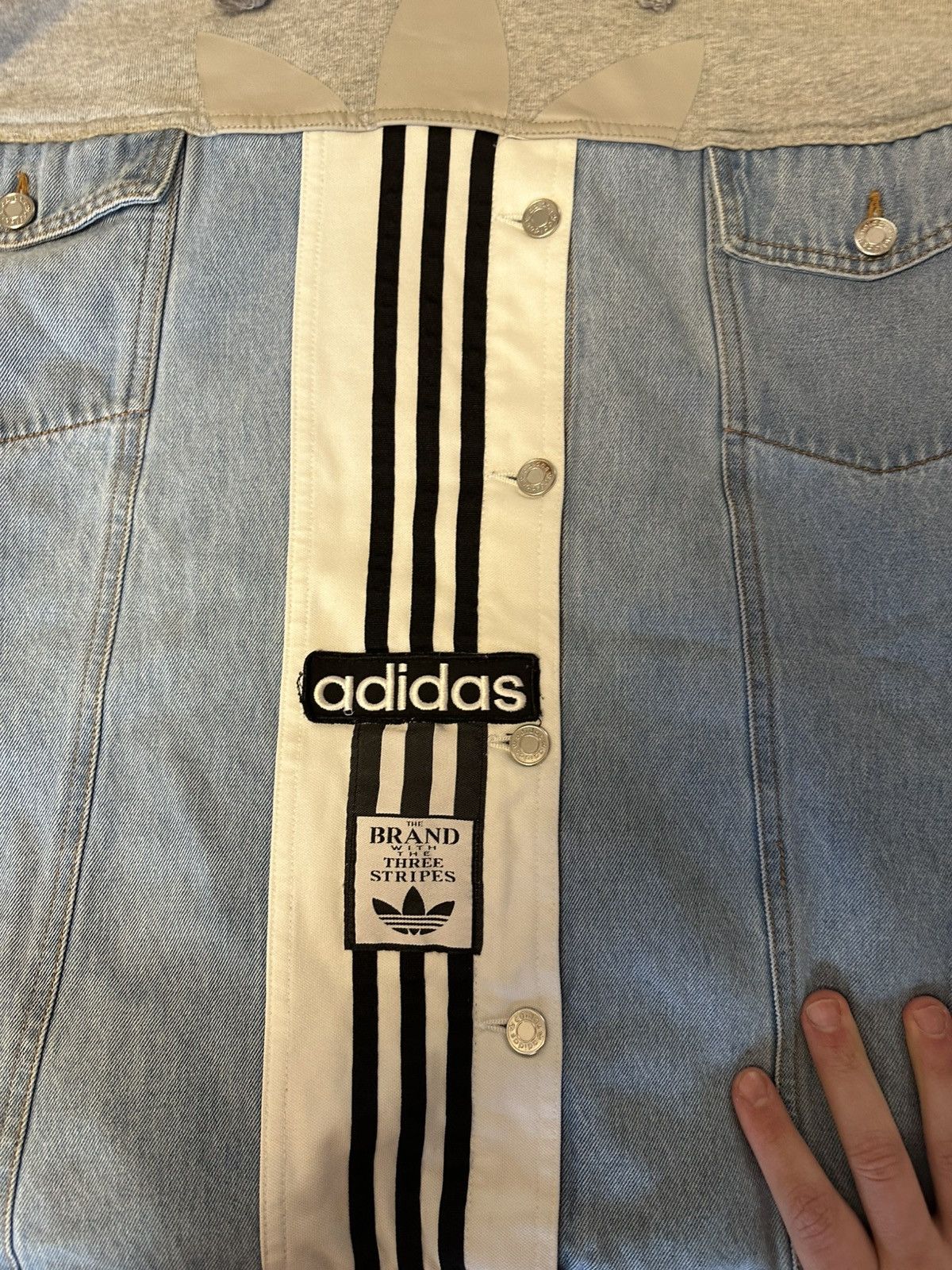 Adidas Adidas Denim jacket vintage rare Size US L / EU 52-54 / 3 - 5 Thumbnail