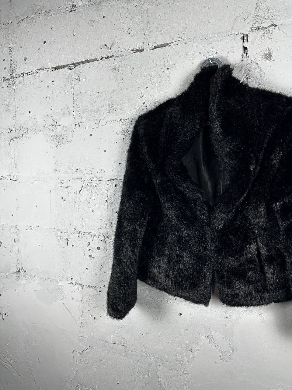 Other Vintage Avantgarde Biker Cropped Faux Fur Jacket Y2K Size US M / EU 48-50 / 2 - 3 Thumbnail