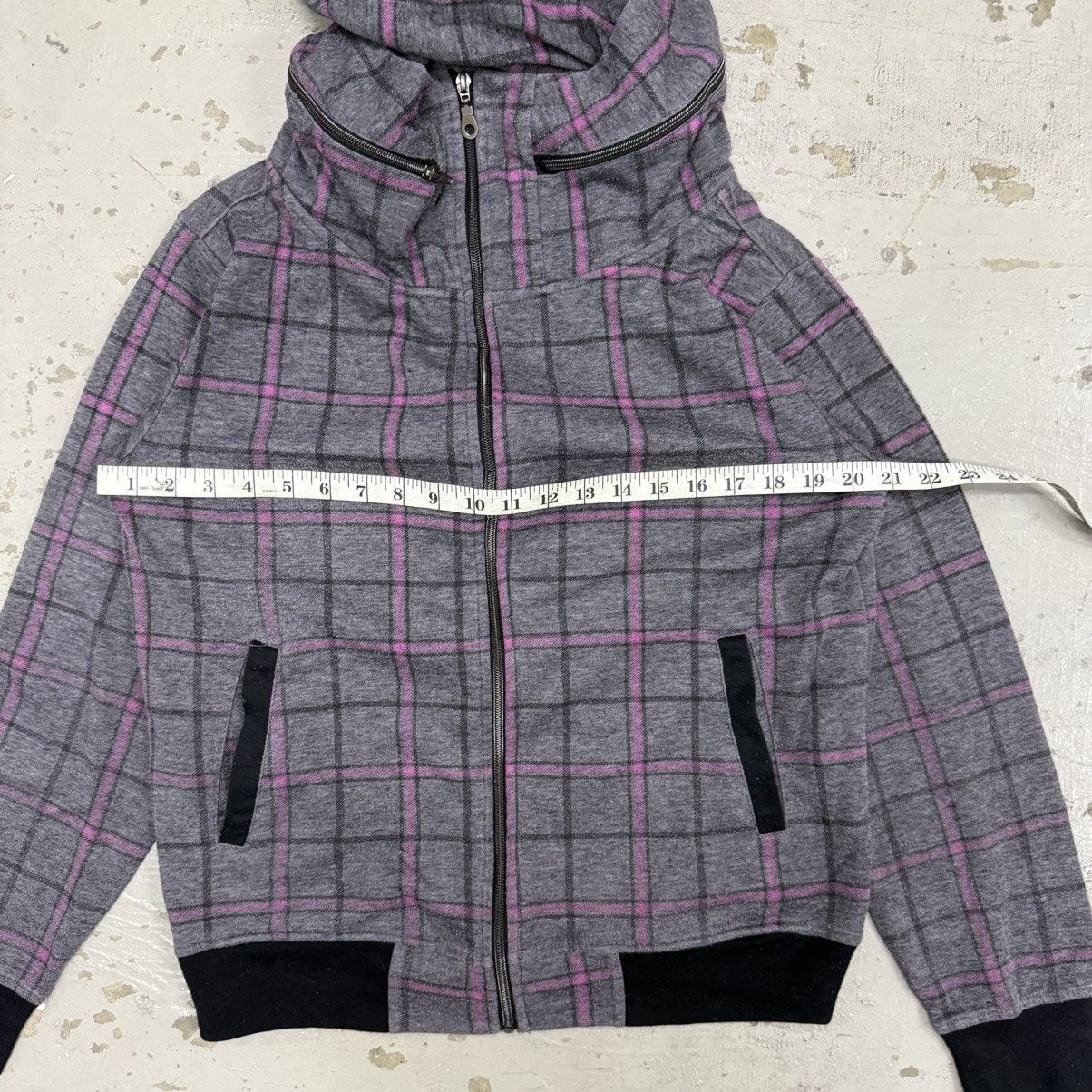 Le Grande Bleu (L.G.B.) Raff Rule Japan LGB Style Plaid Bono Hoodie Multiple Zip Size US L / EU 52-54 / 3 - 9 Thumbnail