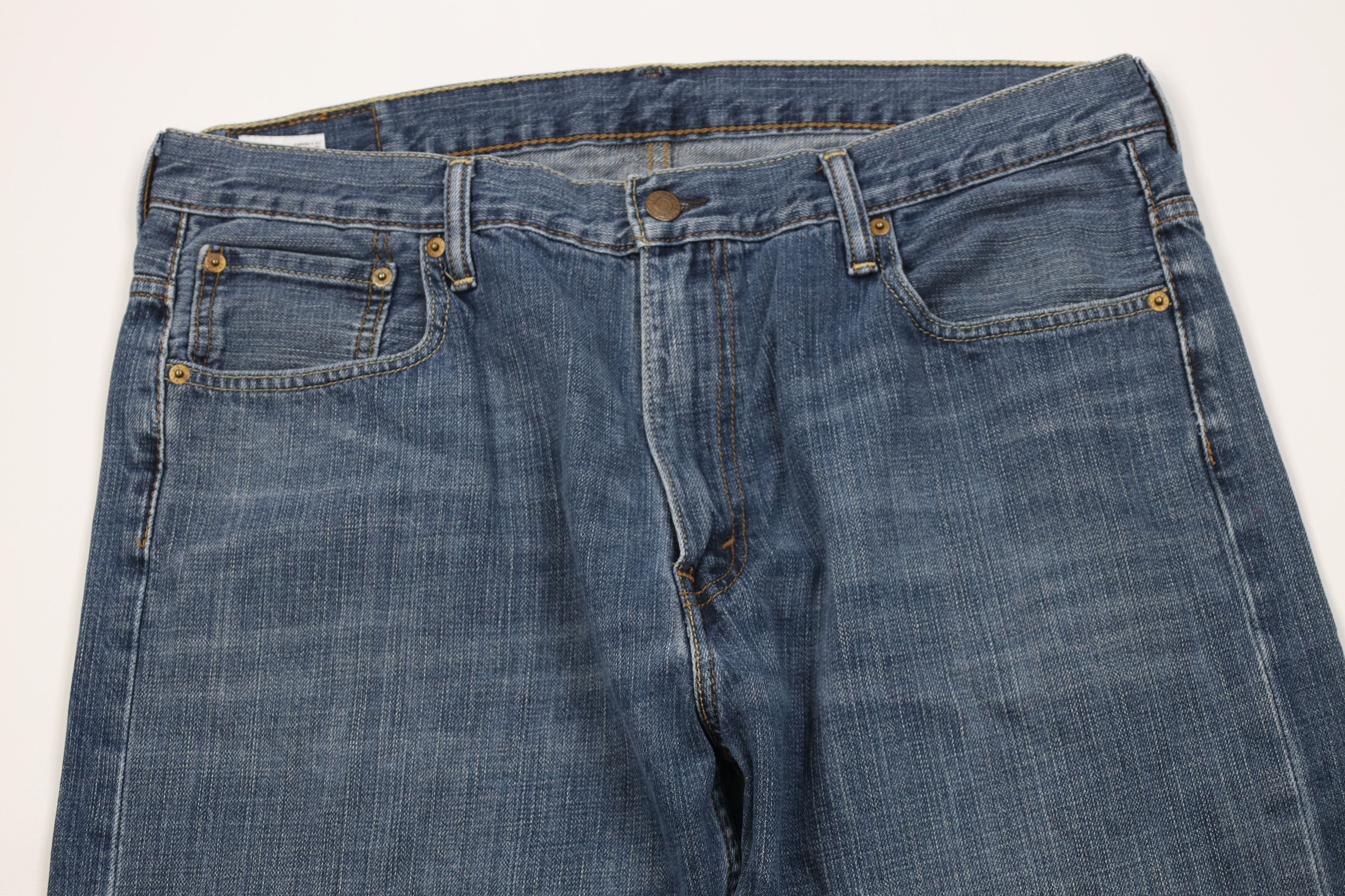 Levi's Vintage Y2K Levis 569 Straight Wide Leg Denim Jeans Blue Size US 36 / EU 52 - 2 Thumbnail
