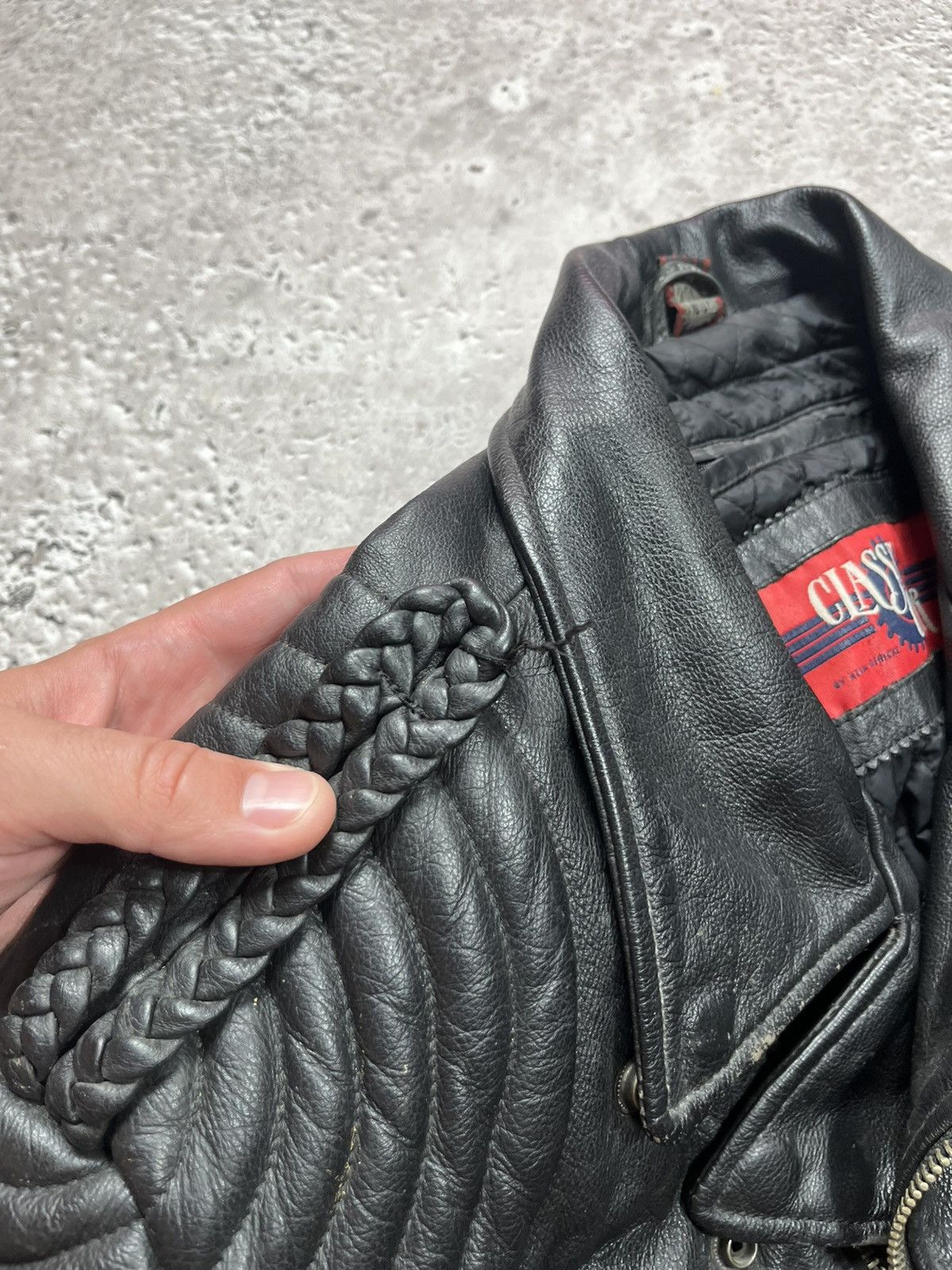 Leather Vintage Heavy Leather Biker Jacket Black Men’s 3XL Moto Size US XXL / EU 58 / 5 - 13 Thumbnail