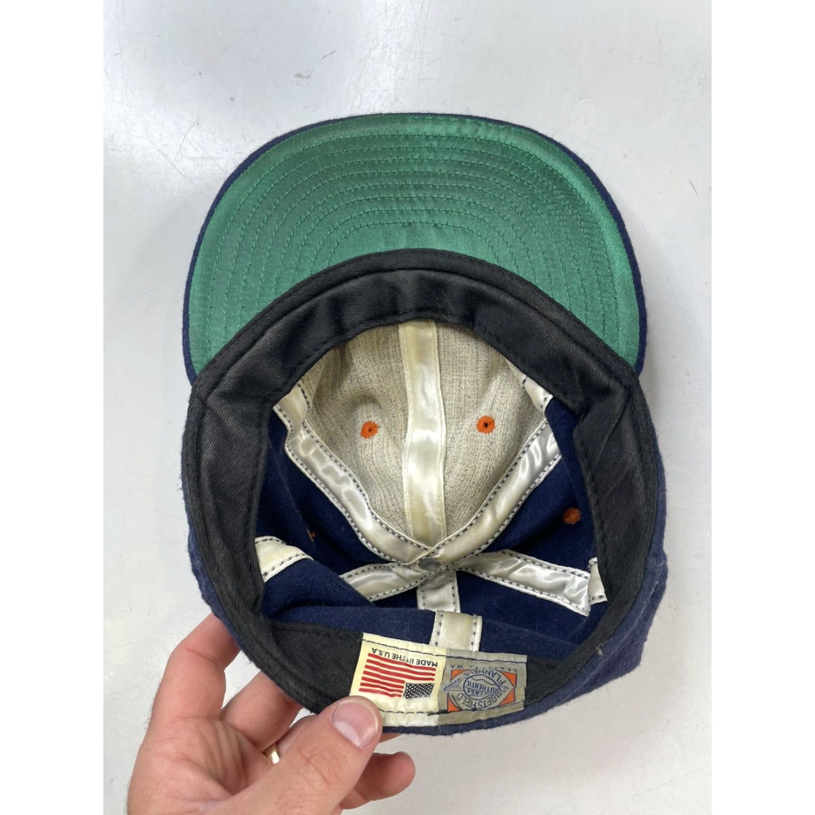 Ebbets Field Flannels VINTAGE Ebbets Field Flannels San Francisco Seals Wool Flannel Baseball Cap Hat Sz 7 3/8 Blue Men Mens Size 7 3/8 Cap Size ONE SIZE - 4 Thumbnail