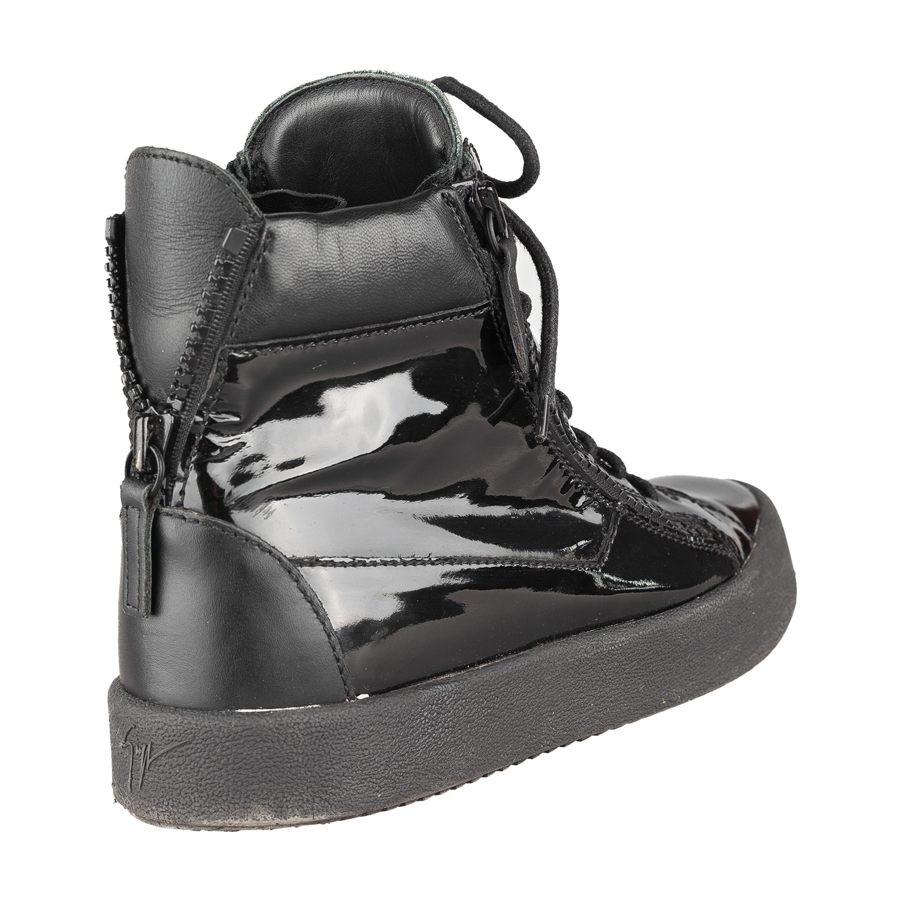 Giuseppe Zanotti Giuseppe Zanotti Black High-Top Sneakers (39 IT/ 40 EU) Size US 7 / EU 40 - 4 Thumbnail