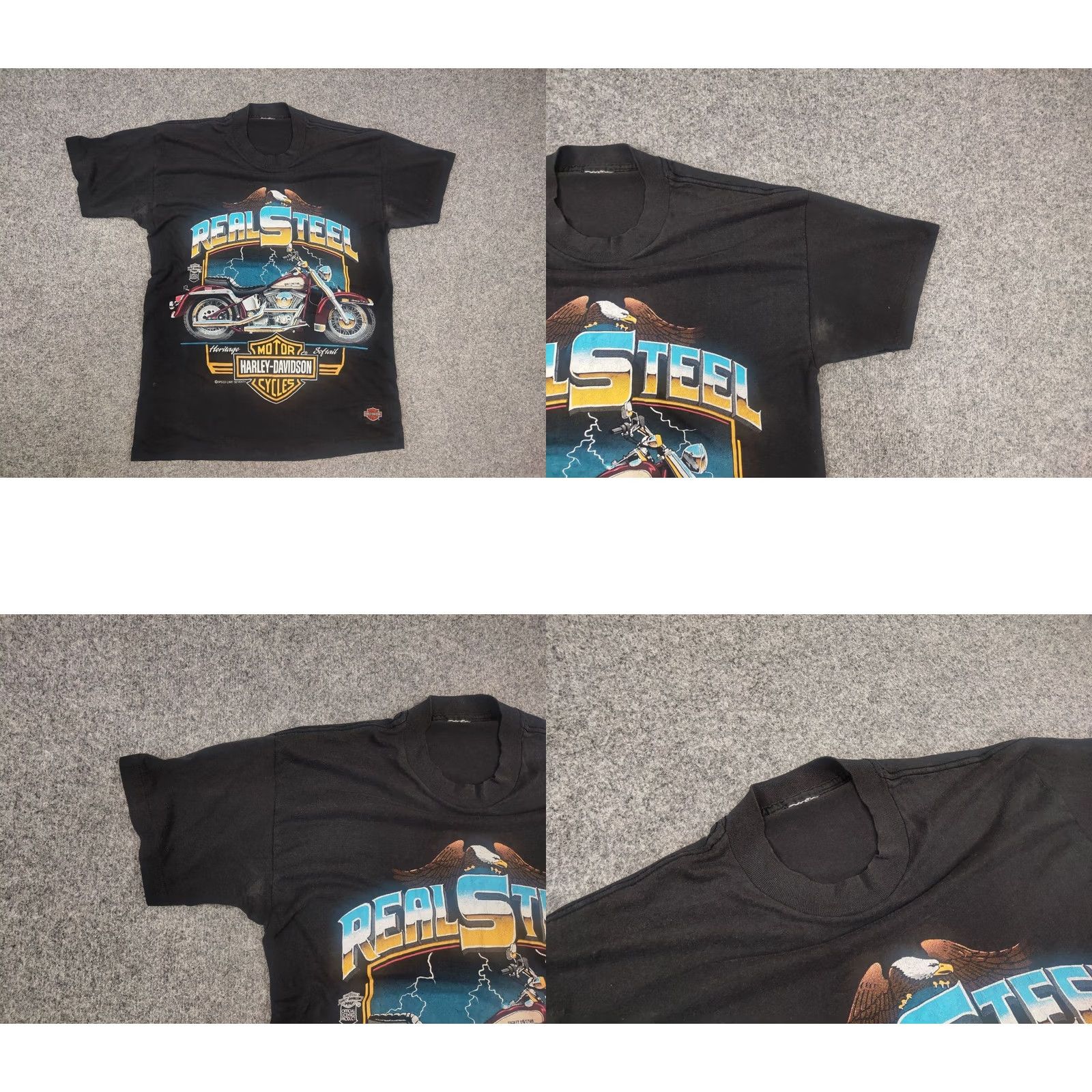 Harley Davidson Vintage 80's Harley-Davidson T-shirt Real Steel Heritage Softail Speed Limit Tee Size US M / EU 48-50 / 2 - 8 Thumbnail