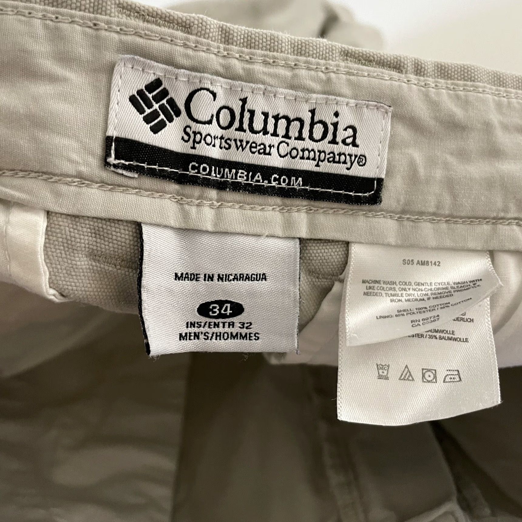 Vintage Columbia Flat Front Khaki Beige Chino Pants Mens 34 100% Cotton Flat Front Beige Chino Pants Men 34 Columbia Beige Cotton Pants Mens Size US 34 / EU 50 - 5 Thumbnail