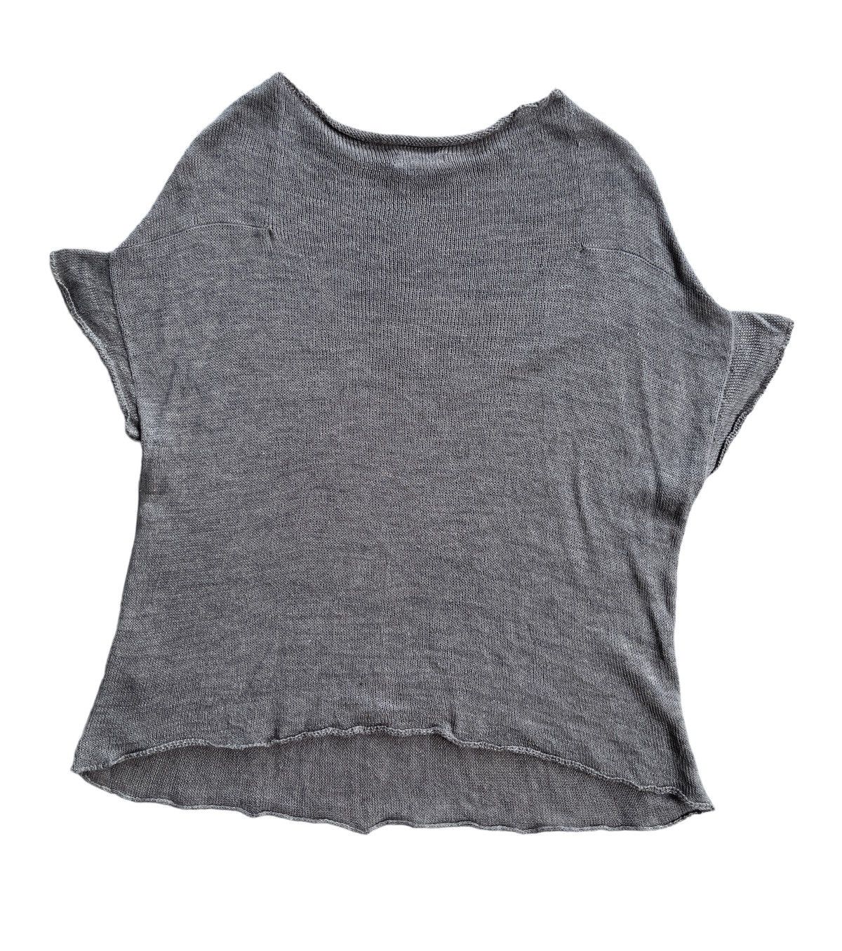 Issey Miyake Plantation Women Crop Top Knit Batwing Shirt Size M / US 6-8 / IT 42-44 - 4 Thumbnail