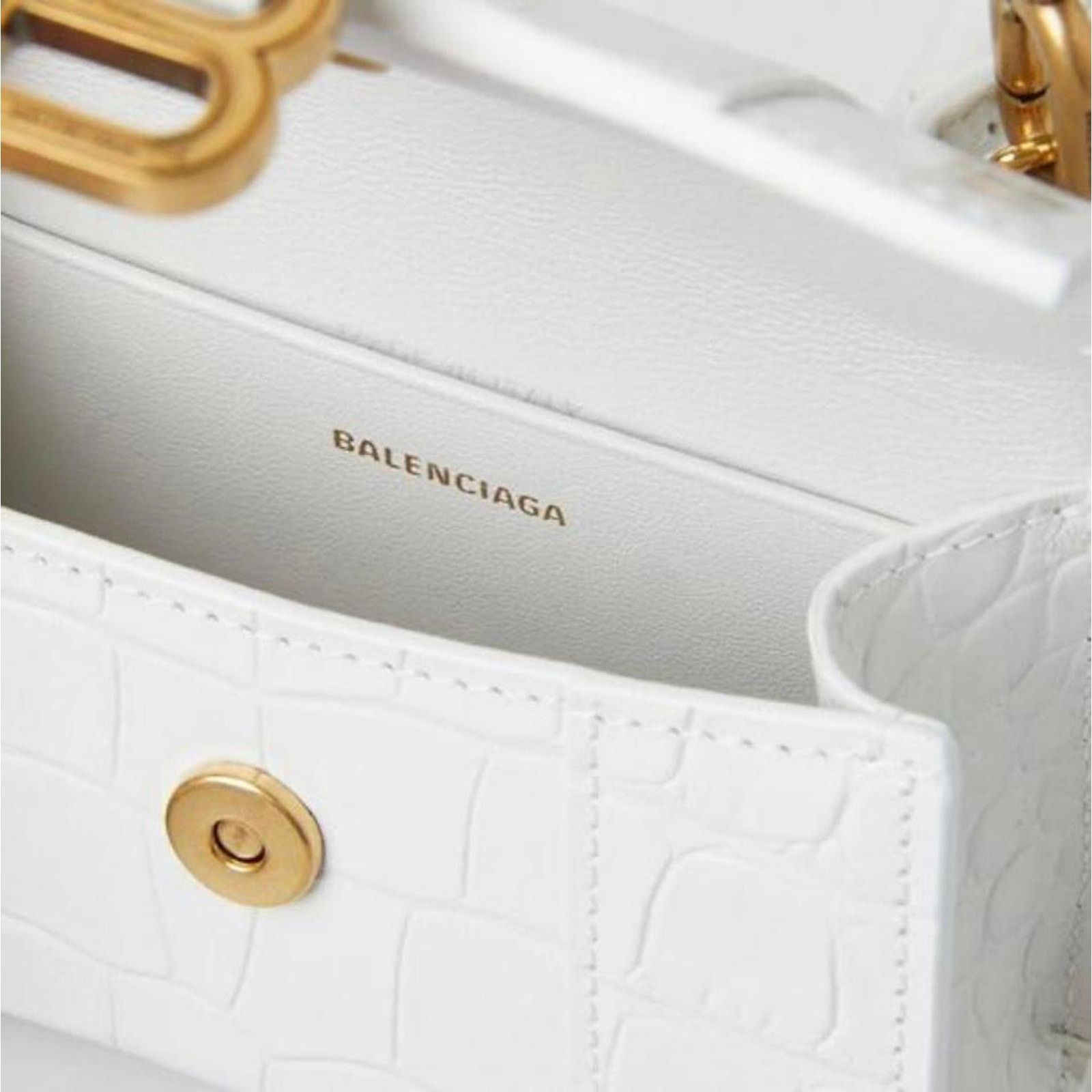 Balenciaga Hourglass Nano crocodile effect leather crossbody bag Size ONE SIZE - 5 Thumbnail