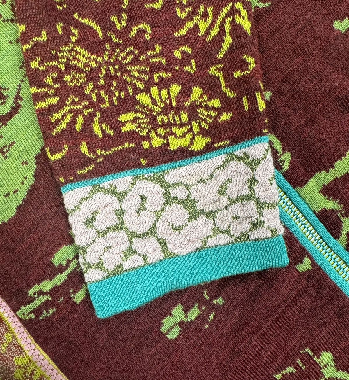 Designer Eva Claudi Embroidered Zip Sweater Floral Printed size L Size L / US 10 / IT 46 - 13 Thumbnail