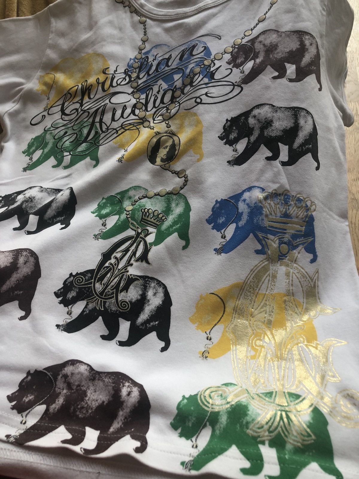 Christian Audigier CHRISTIAN AUDIGIER RARE VINTAGE BEAR DESIGN TEE SHIRT Size US M / EU 48-50 / 2 - 3 Thumbnail