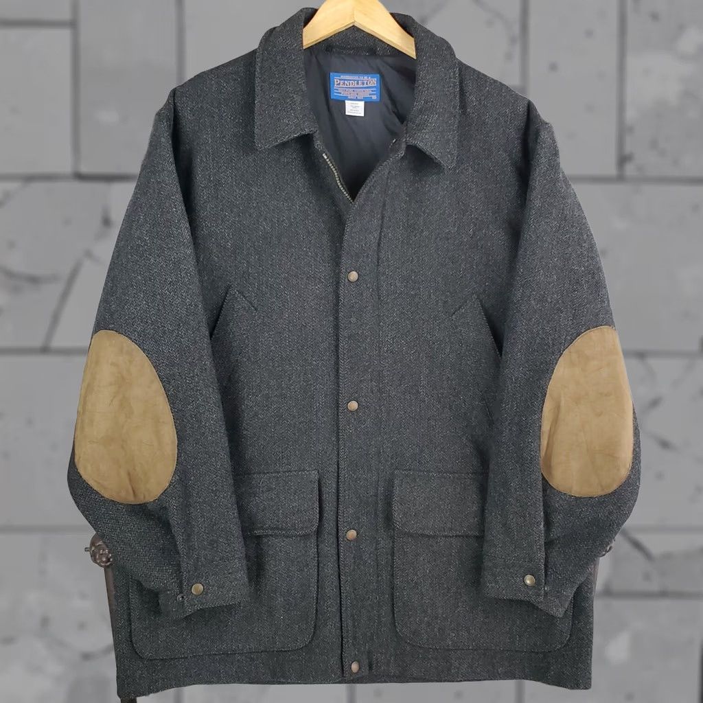 Pendleton VTG PENDLETON Mens Size Medium 100% Virg Wool USA Made Herringbone Field Jacket Size US XL / EU 56 / 4 - 1 Thumbnail