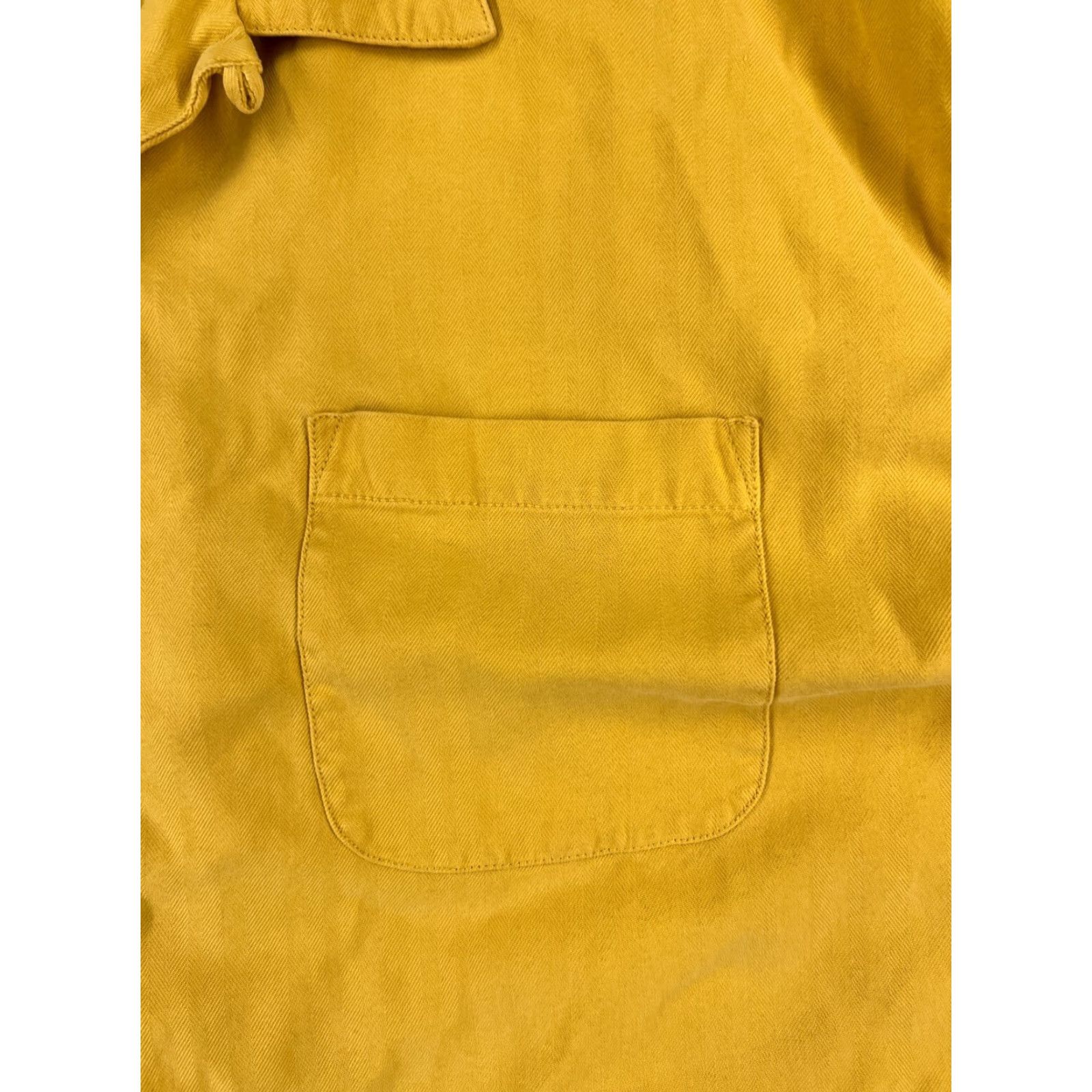 Tommy Bahama Tommy Bahama Shirt Men Extra Large Yellow Herringbone 100% Silk Hawaiian Button Mens Size US XL / EU 56 / 4 - 6 Thumbnail