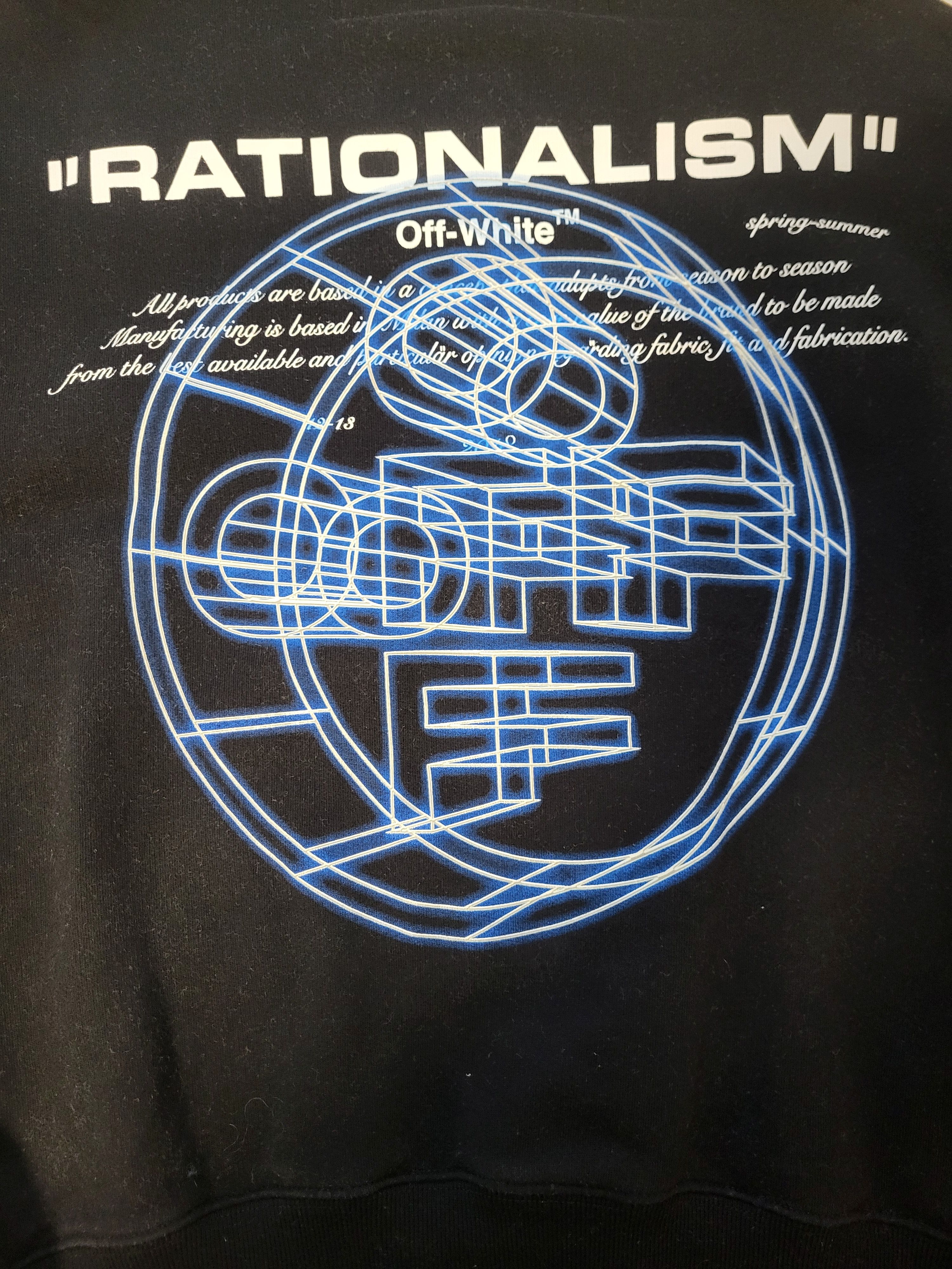 Off-White Preloved Unisex Rationalism Sweatshirt Size US XXS / EU 40 - 3 Thumbnail