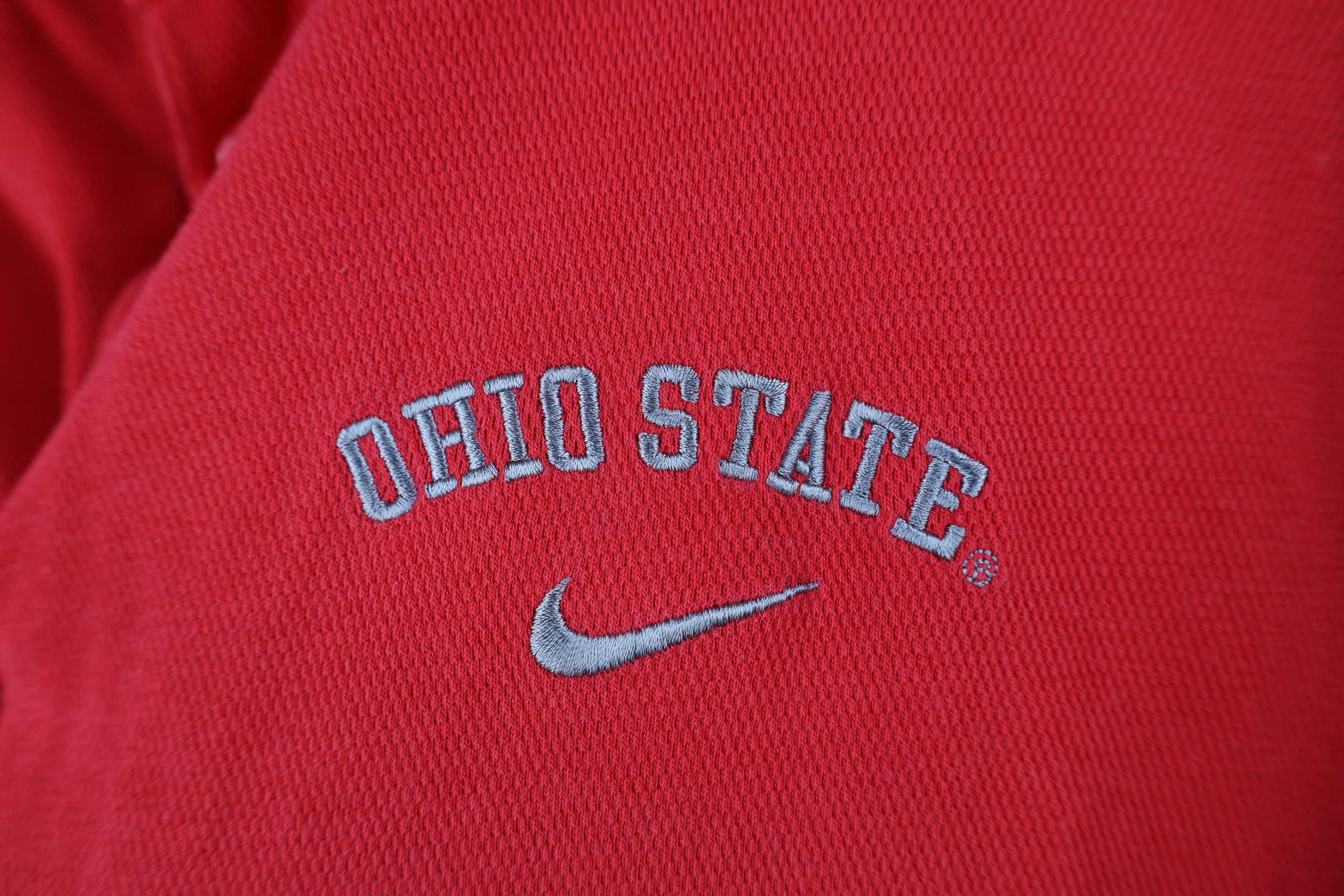 Nike Vintage Nike Mini Swoosh Ohio State University Knit Polo Size US XXL / EU 58 / 5 - 4 Thumbnail