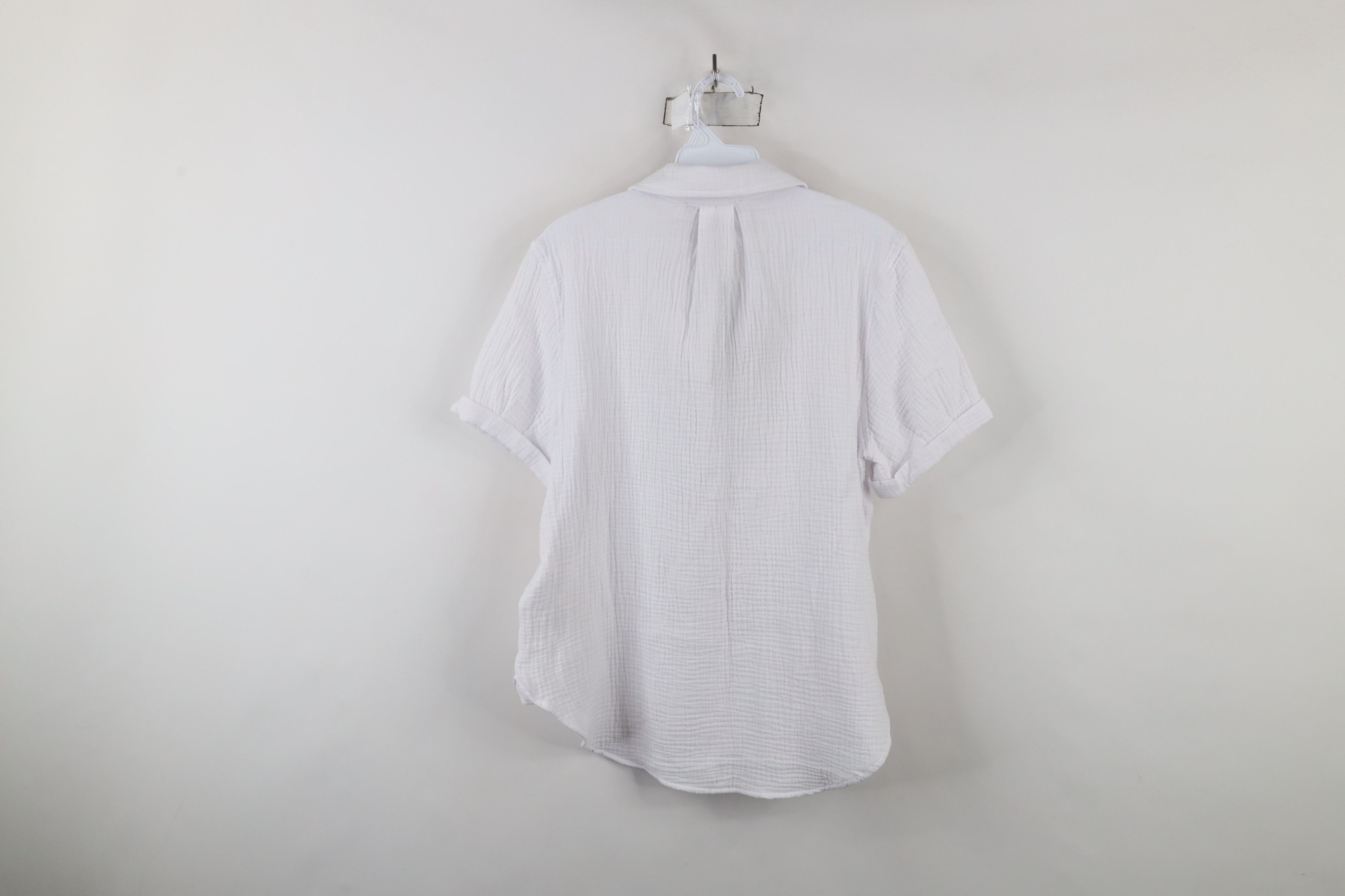 DKNY × Vintage Deadstock Vintage Y2K DKNY Collared Button Shirt White Size S / US 4 / IT 40 - 9 Thumbnail