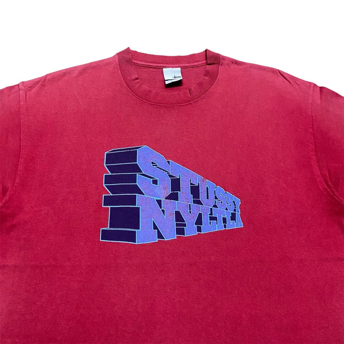 Stussy Rare‼️🔥Vintage Stussy NYLTLA Big SpellOut Distress T-Shirt Size US M / EU 48-50 / 2 - 3 Thumbnail