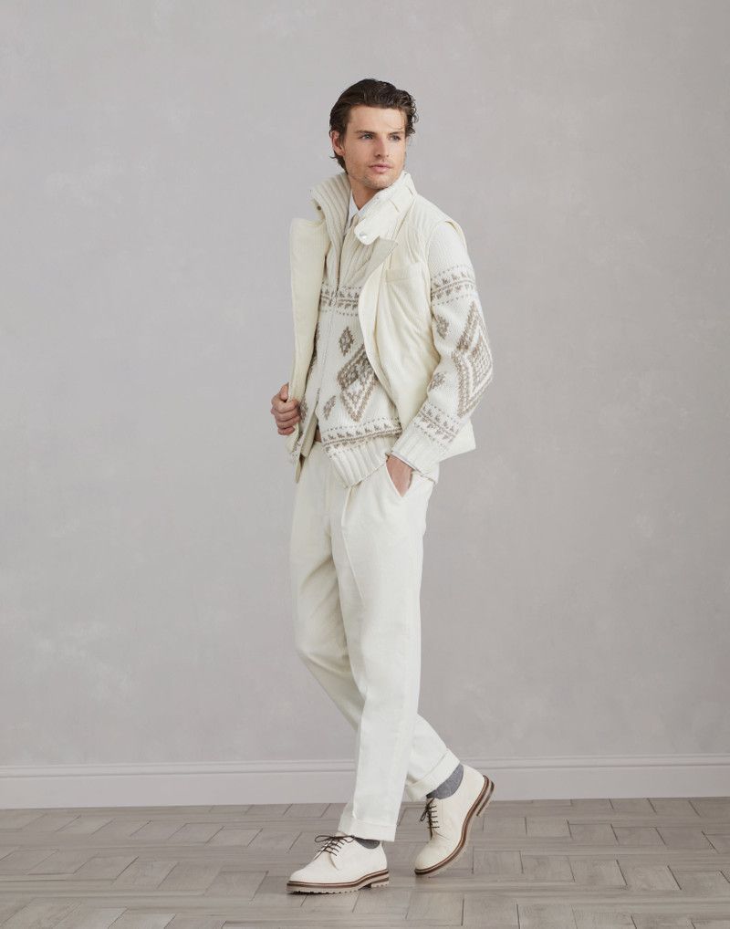 Brunello Cucinelli o1w1db10326 Padded Vest in White/Natural Size US M / EU 48-50 / 2 - 3 Thumbnail