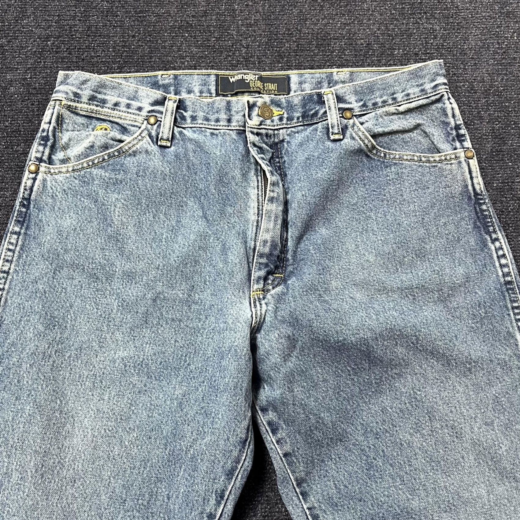 Wrangler Wrangler George Strait Jeans Mens 38x30 Blue Denim Straight Leg Cowboy Size US 30 / EU 46 - 3 Thumbnail