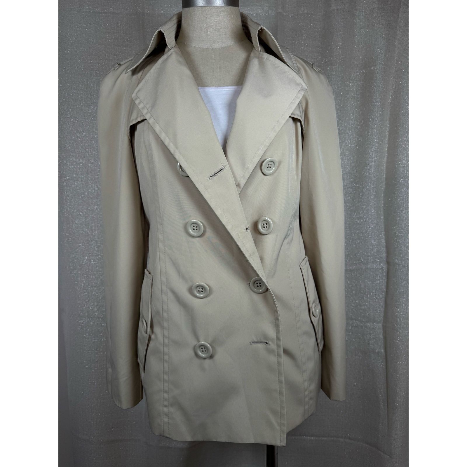 London Fog London Fog Women's Beige Trench Coat With Waist Belt Size S Size S / US 4 / IT 40 - 2 Thumbnail