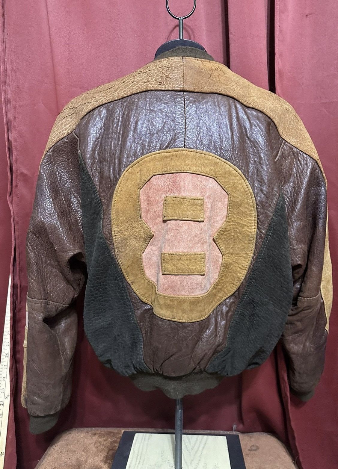 Vintage Vintage Eight Ball Leather Jacket 90’s Distressed PoolHall Size US M / EU 48-50 / 2 - 1 Thumbnail