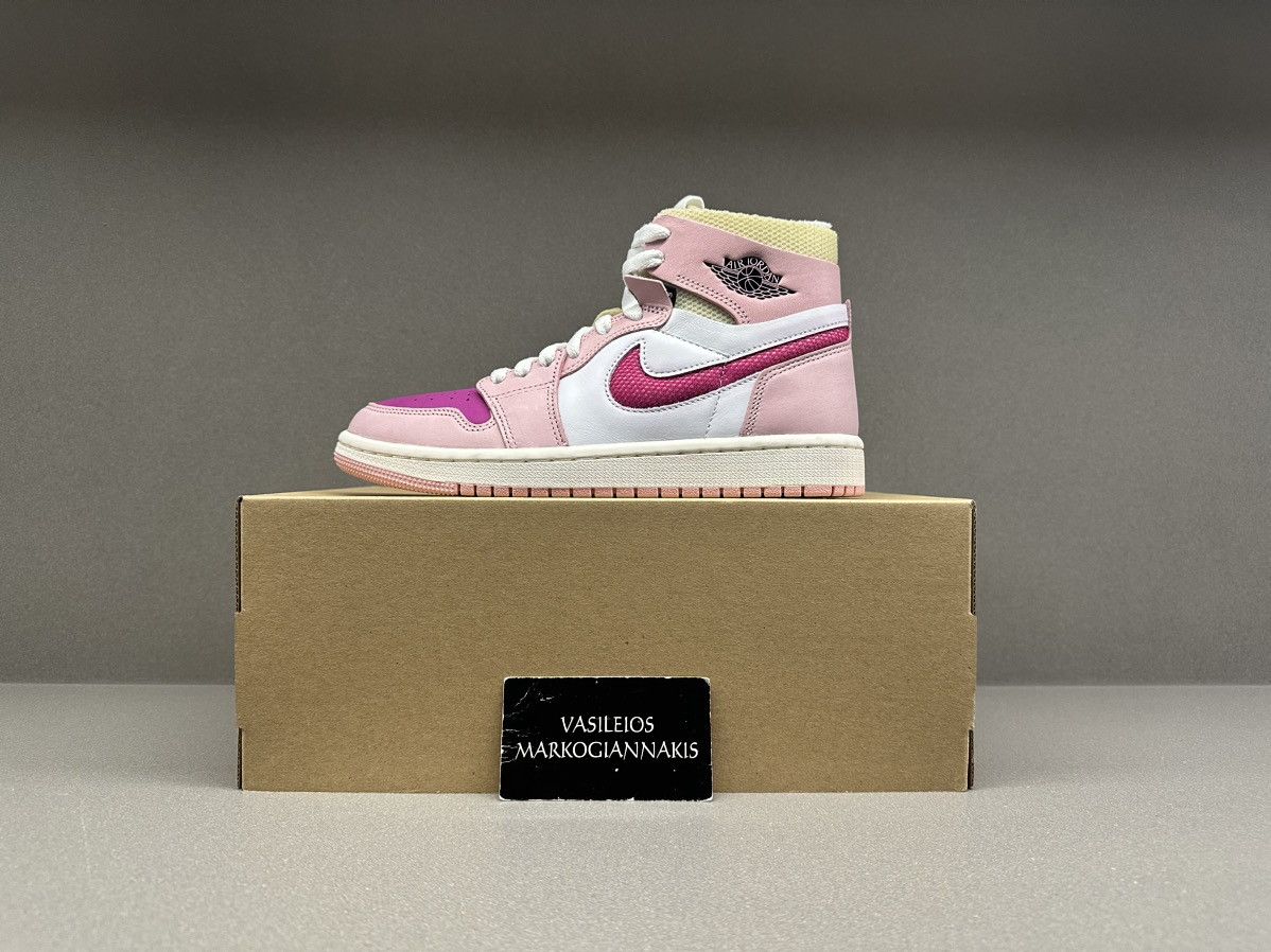 image of Nike Air Jordan 1 High Zoom Cmft Pink Glaze Cactus Flower W Shoes, Women's (Size 7)