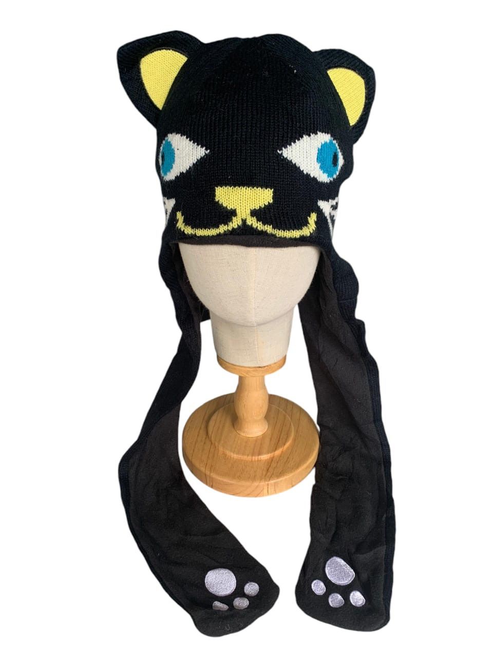 Japanese Brand Rare Bunny Horn Cat Ears Face Beanie Hats Size ONE SIZE - 5 Thumbnail