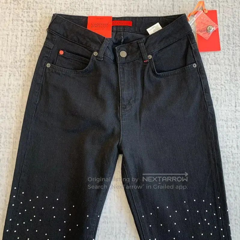 Max Mara MaxMara Black Denim Pants with Studded Detailing . Size 27" / US 4 / IT 40 - 4 Thumbnail