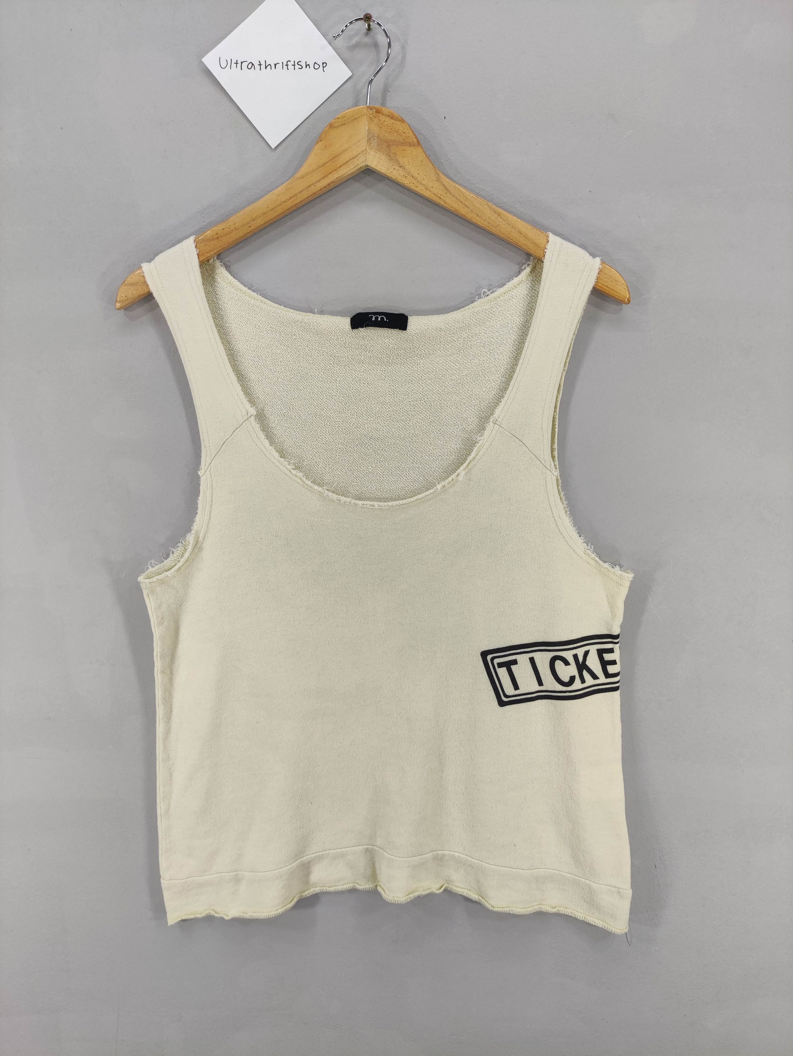 Japanese Brand Vintage Ticket Tank Top Size S / US 4 / IT 40 - 1 Thumbnail