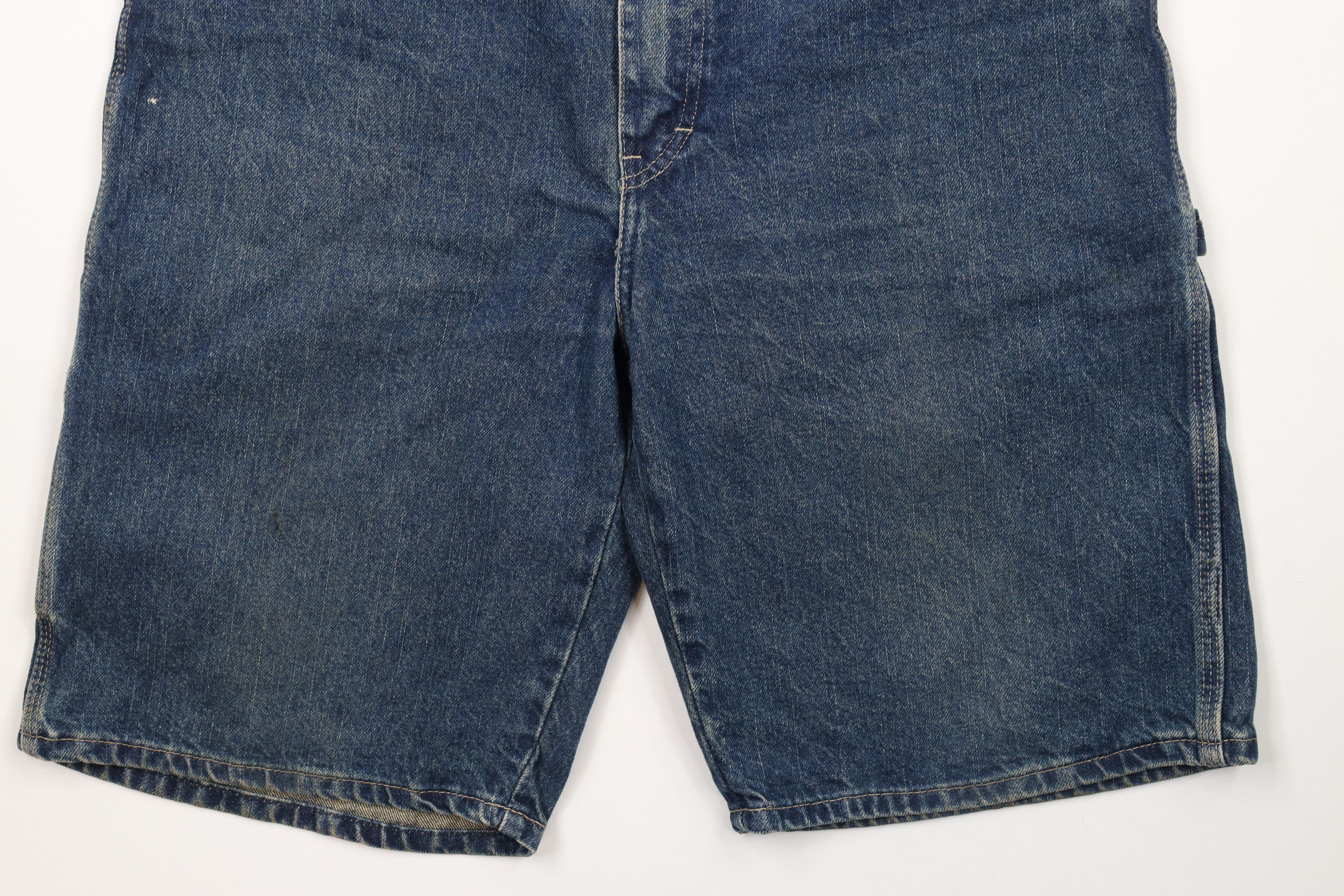 Dickies × Vintage Vintage Dickies Out Baggy Denim Carpenter Shorts Jorts Size US 34 / EU 50 - 4 Thumbnail