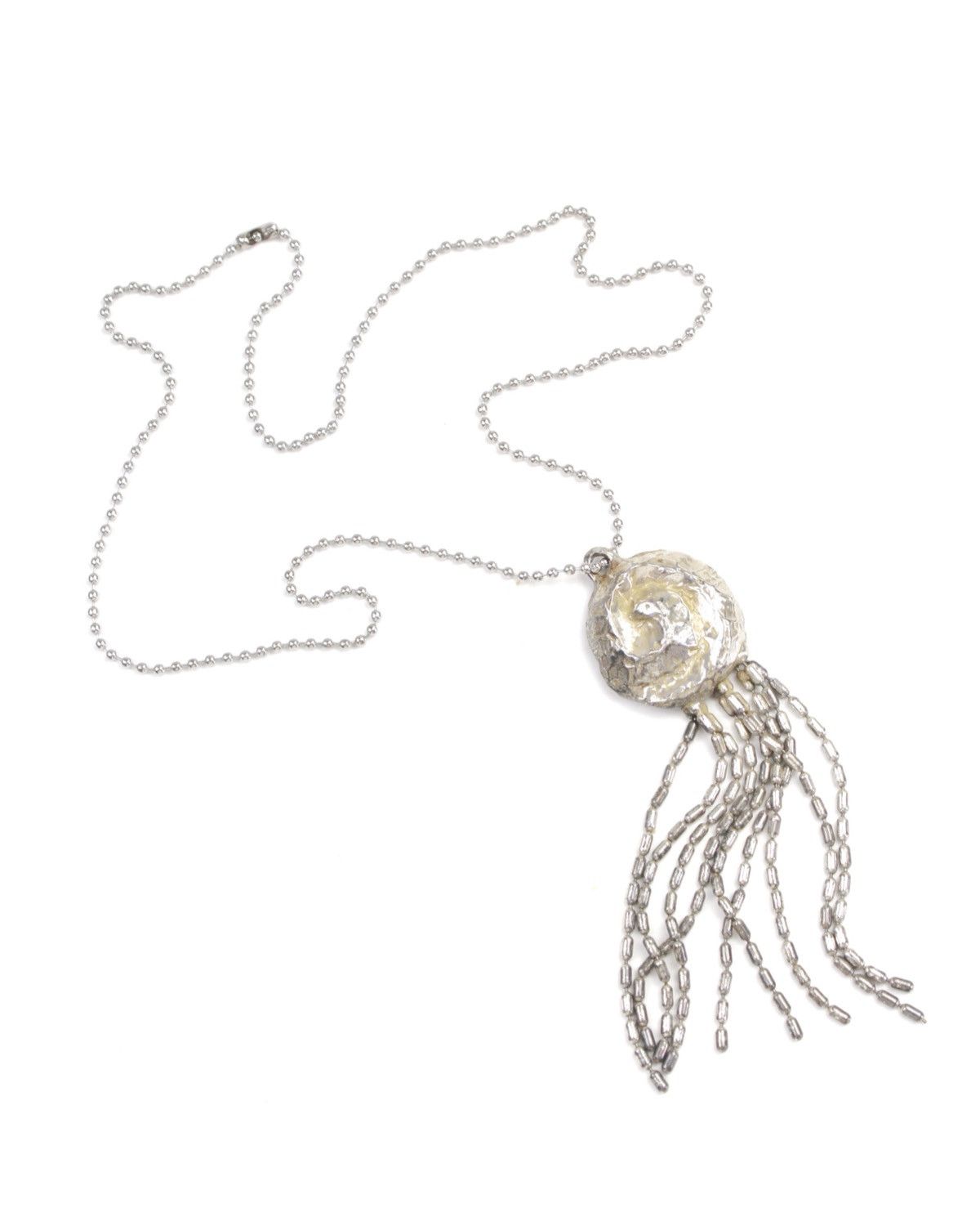 Hiroko Koshino Homme 1990S HIROKO KOSHINO SCULPTED METAL TASSEL NECKLACE Size ONE SIZE - 1 Thumbnail