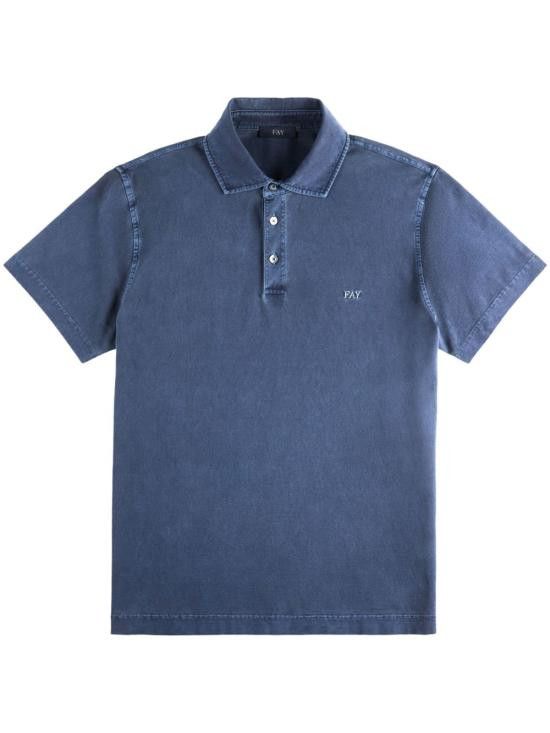 Fay FAY Men T-Shirts NPMB250143 TUY1U811 Blue Size US L / EU 52-54 / 3 - 1 Thumbnail