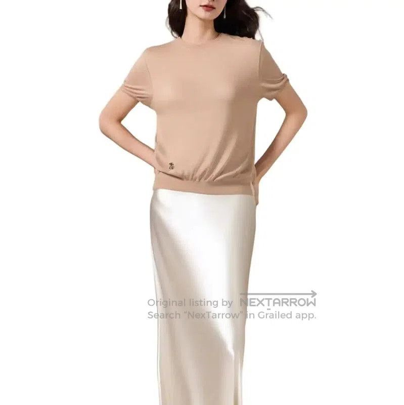 Dior Dior Nude Cashmere Short Sleeve Sweater . Size XS / US 0-2 / IT 36-38 - 1 Thumbnail