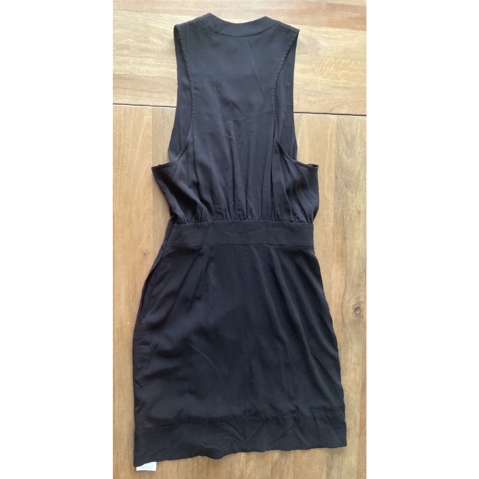 Alexander Wang Alexander Wang Silk Sleeveless Blouson Dress Womens Size 6 Black Pockets Mini Size M / US 6-8 / IT 42-44 - 2 Thumbnail