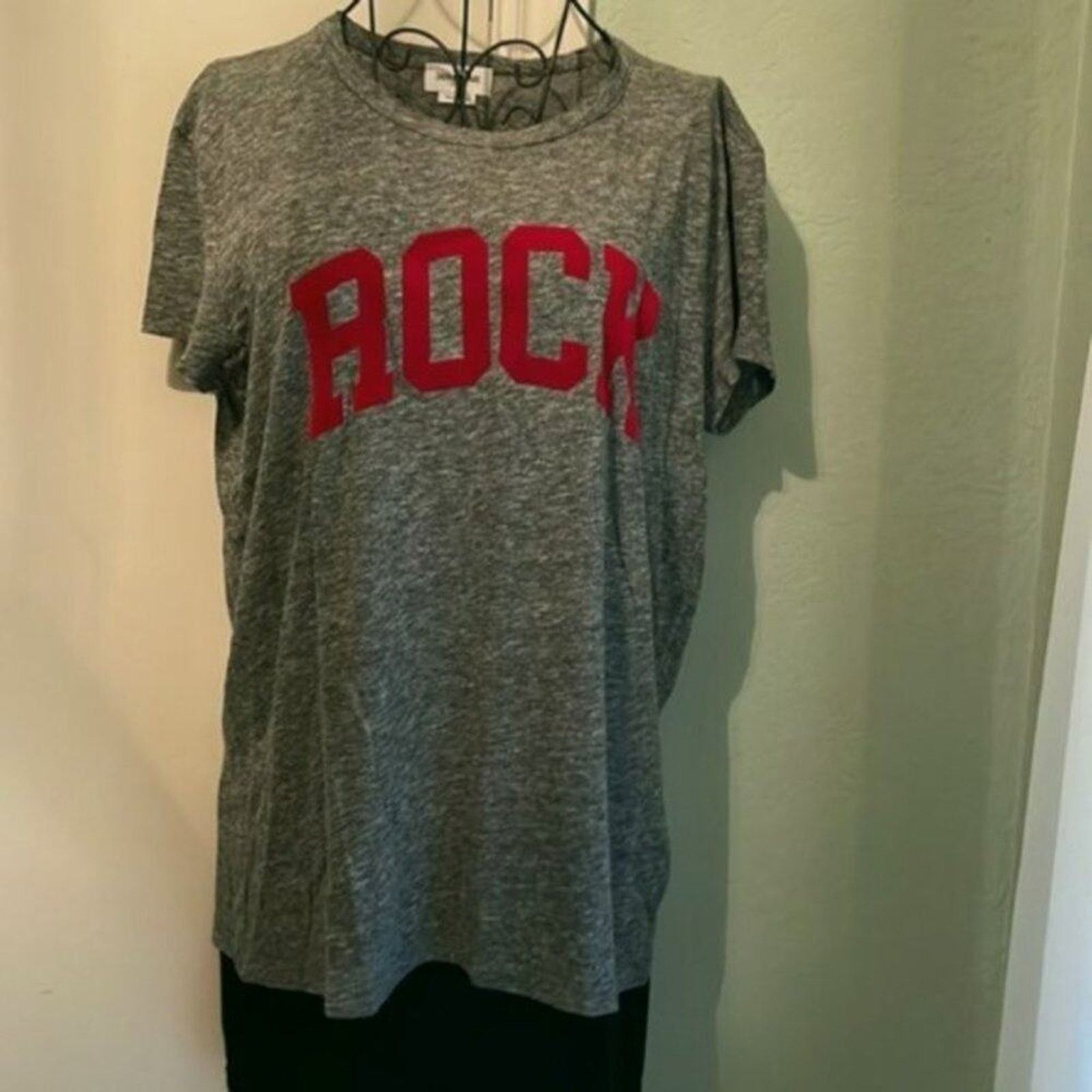 Zadig & Voltaire Zadig & Voltaire Flocked Rock Detail Tee Gray M Size M / US 6-8 / IT 42-44 - 2 Thumbnail