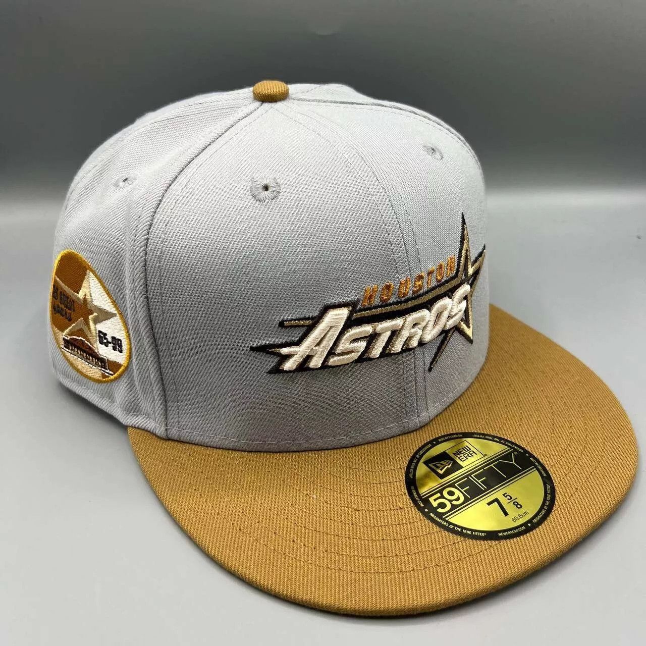 New Era Houston Astros Hat Men 7 5/8 59Fifty New Era MLB Fitted Cap Size ONE SIZE - 1 Thumbnail