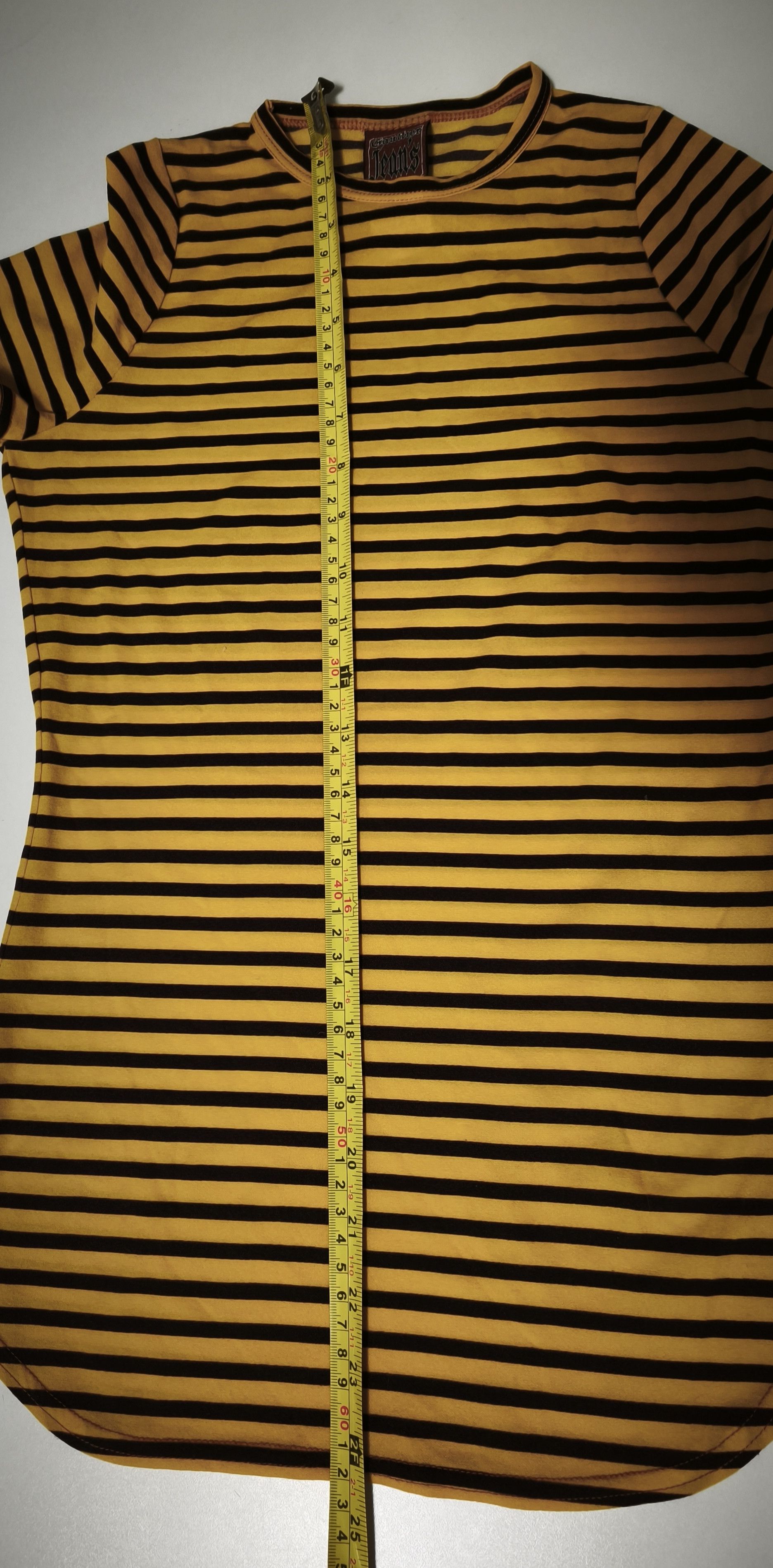 Jean Paul Gaultier Year: 1997 - Yellow and dark Brown stripes top Size S / US 4 / IT 40 - 14 Thumbnail