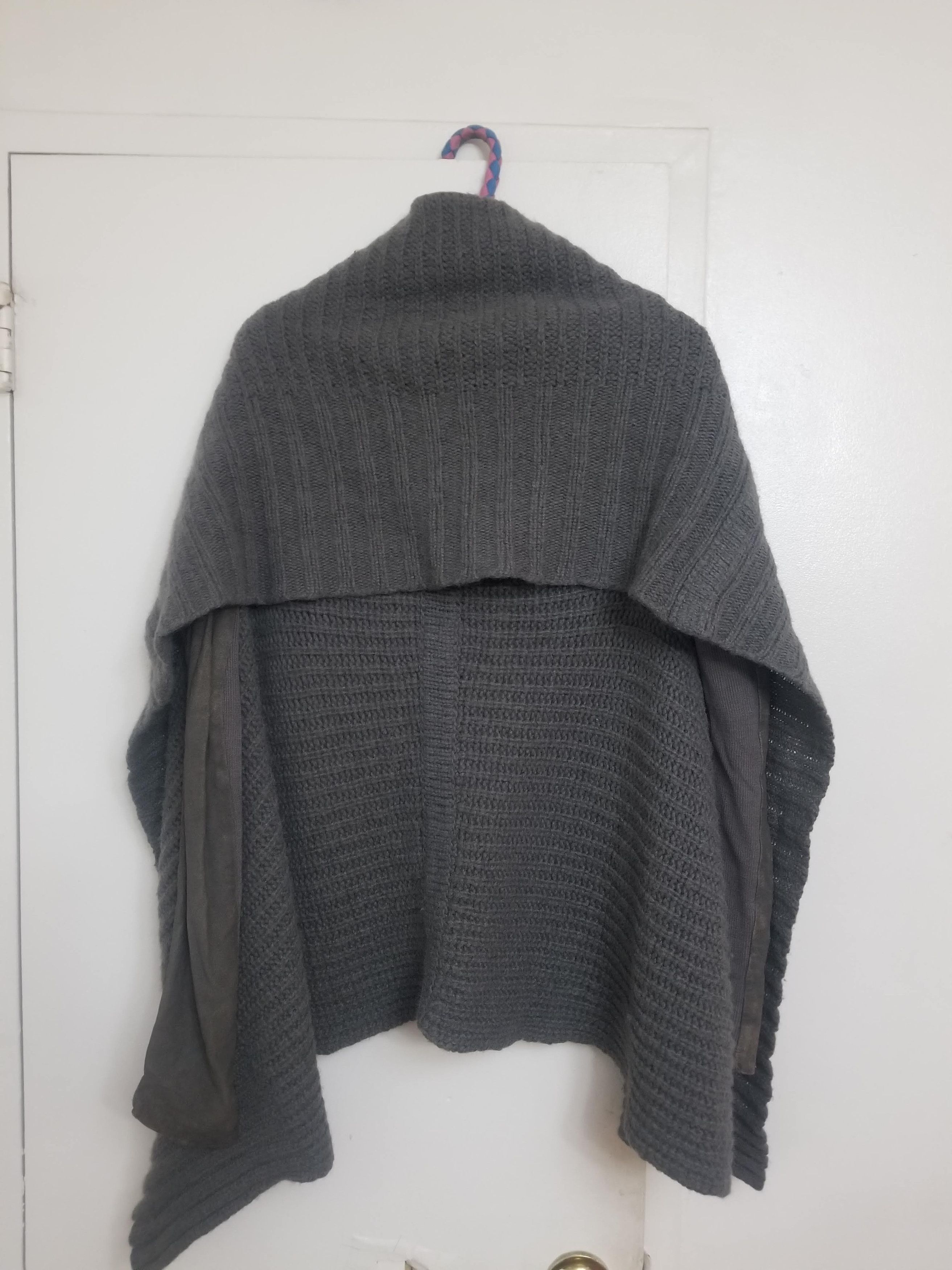 Rick Owens Rick Owens AW11 Limo Leather Sleeve Knit Sweater Cardigan Size US XXS / EU 40 - 5 Thumbnail