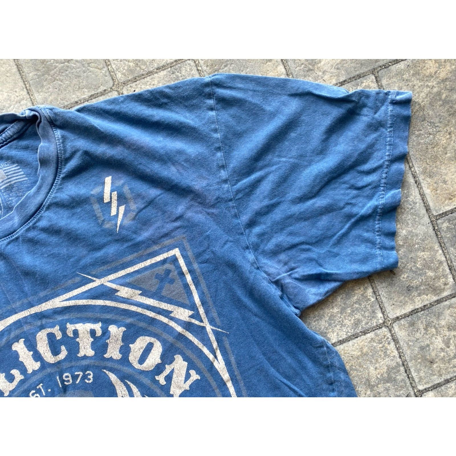 Affliction Affliction T-Shirt Men XL Blue Live Fast Skull Wings Size US XL / EU 56 / 4 - 5 Thumbnail