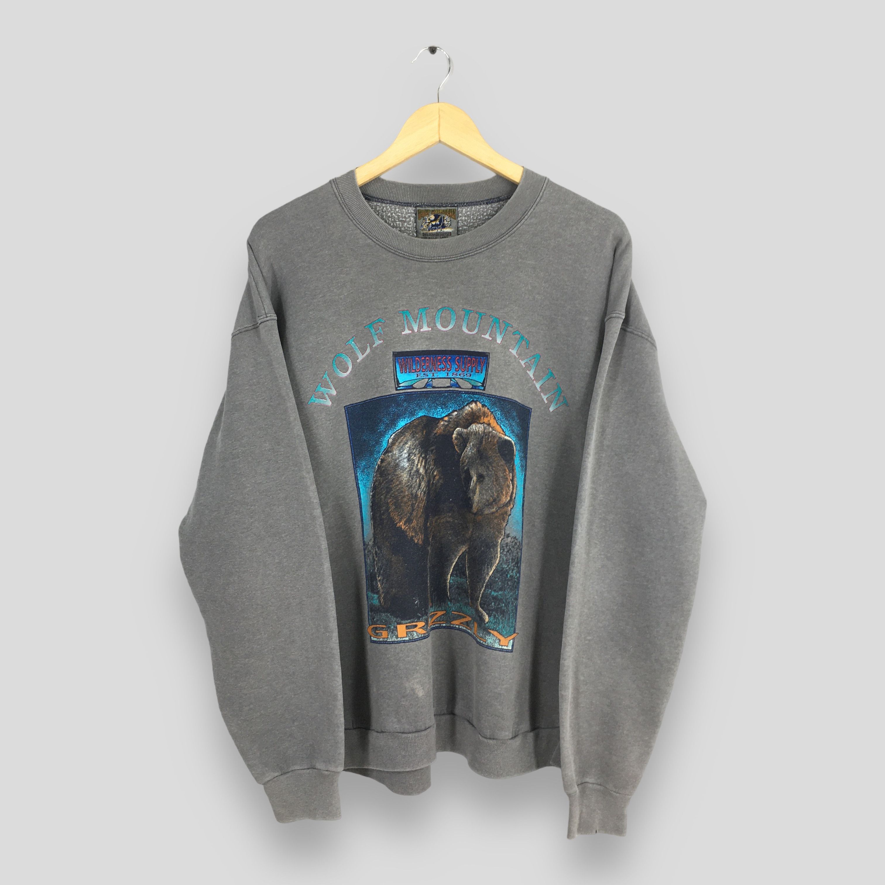 Habitat Vintage Grizzly Bear Wilderness Supply Sweatshirt XLarge Size US L / EU 52-54 / 3 - 1 Thumbnail