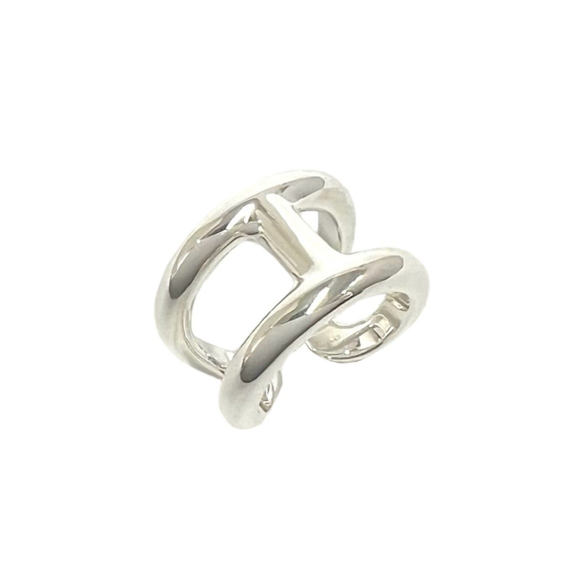 Hermes Osmos Gm Ring, Sterling Silver 925, Men's Accessory, Silver, 05694, Women's