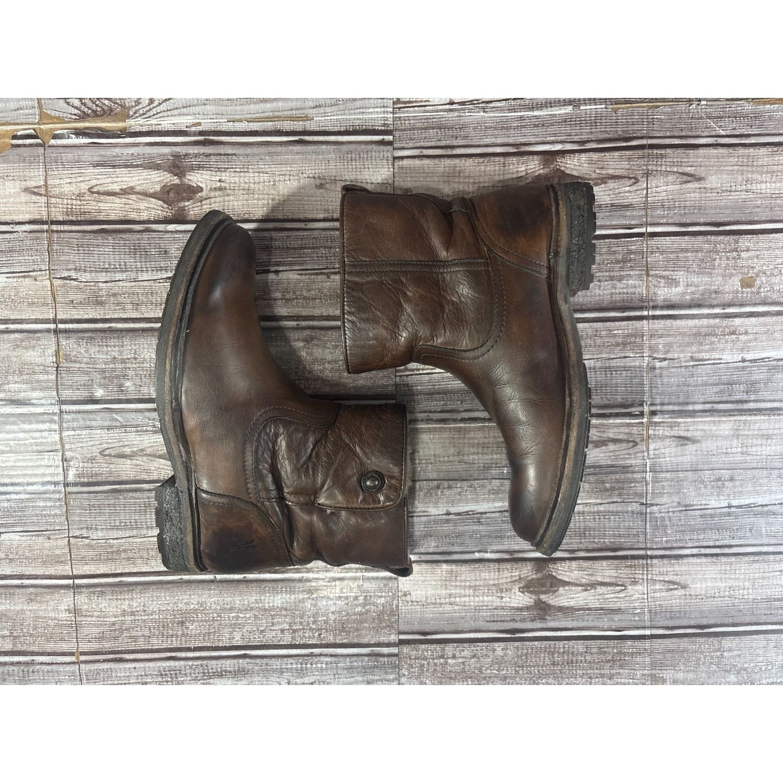 Frye Frye Mara Shearling Lined Leather Ankle Boots Size 6.5 