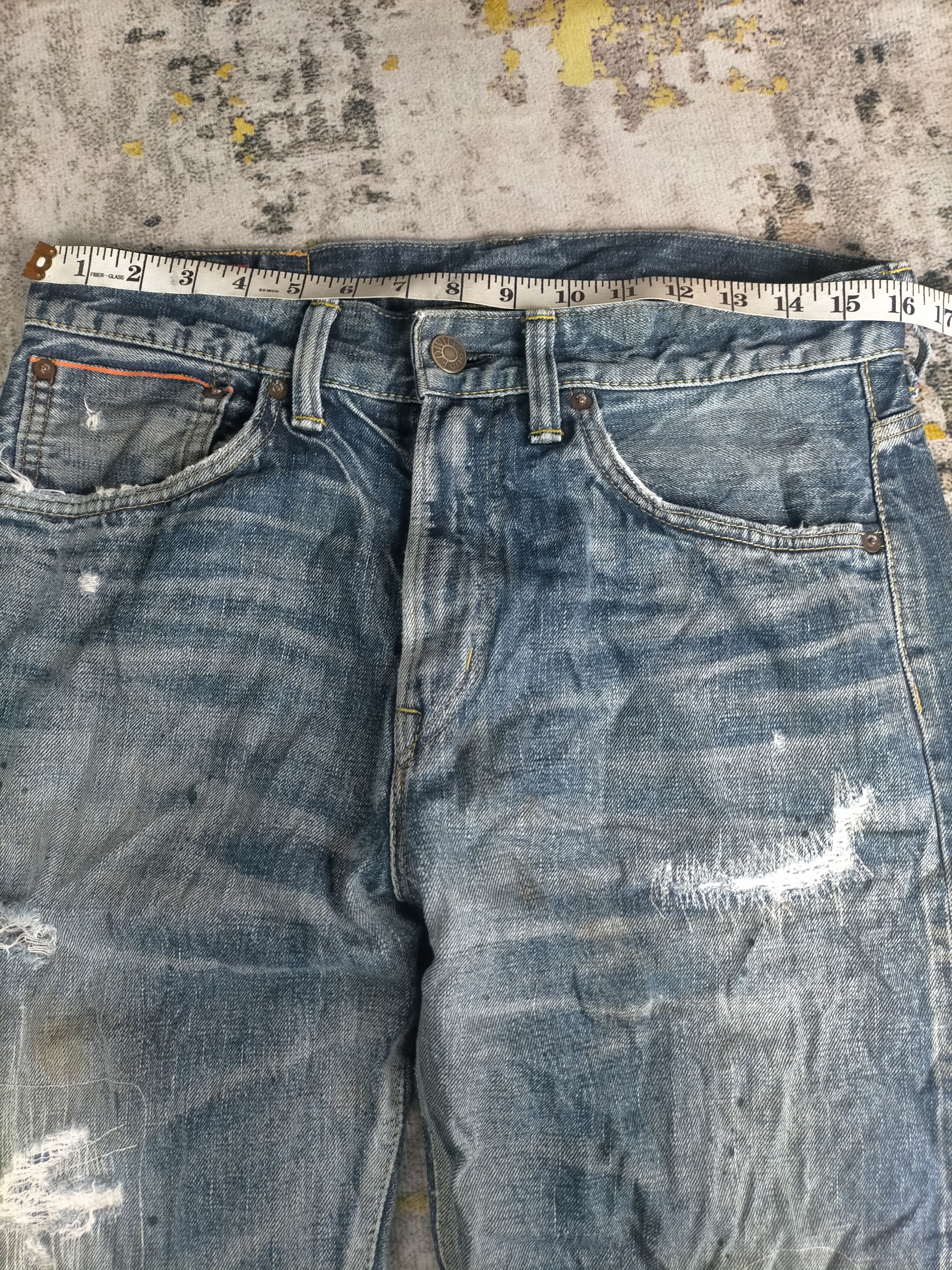 Edwin Vintage Edwin Grunge Selvedge Distressed Jeans Size US 30 / EU 46 - 7 Thumbnail