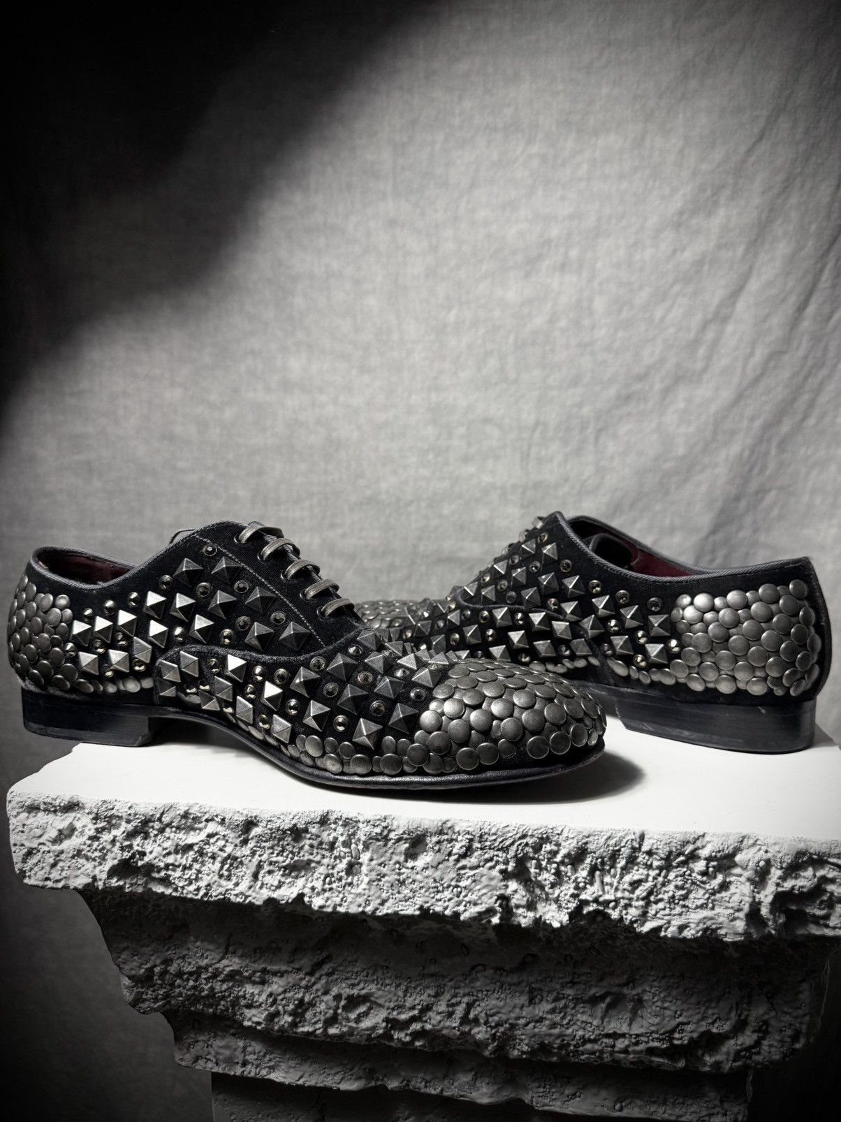 Dolce & Gabbana Dolce & Gabbana AW14 Studded Velvet Derby Size US 8 / EU 41 - 10 Thumbnail
