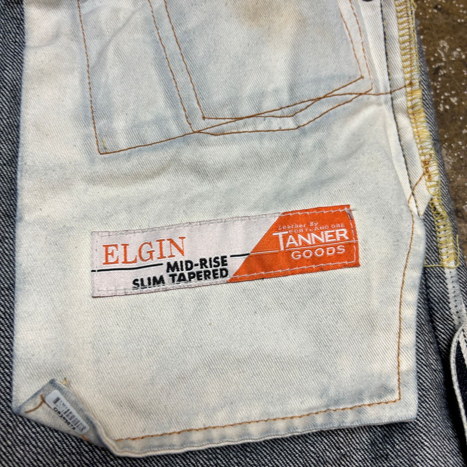Tellason Tellason Elgin Mid Rise Slim Tapered Selvedge Jeans 31x25 Size US 31 - 5 Thumbnail
