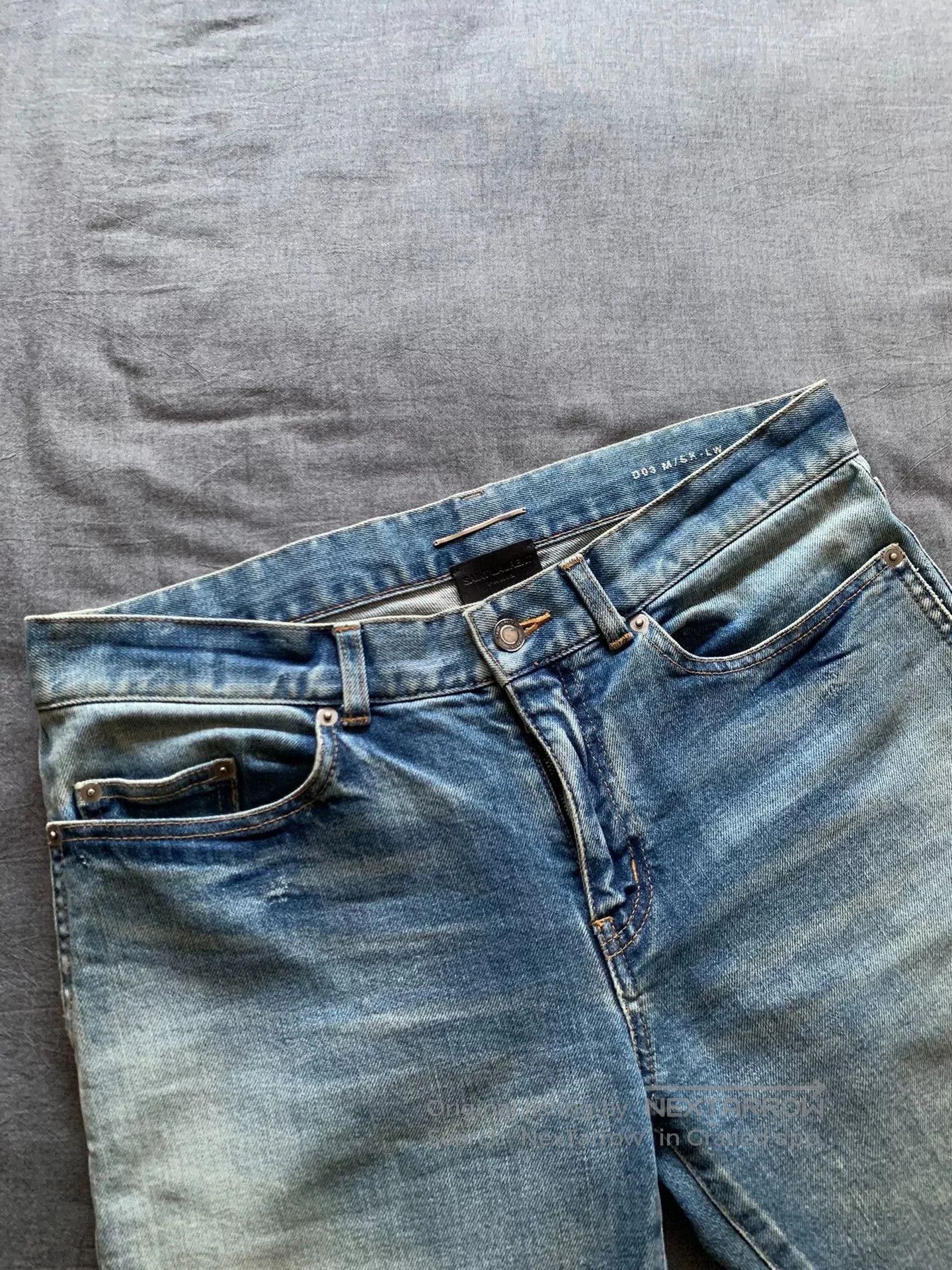 Saint Laurent Paris SAINT LAURENT Washed Frayed Jeans. Size US 32 / EU 48 - 3 Thumbnail